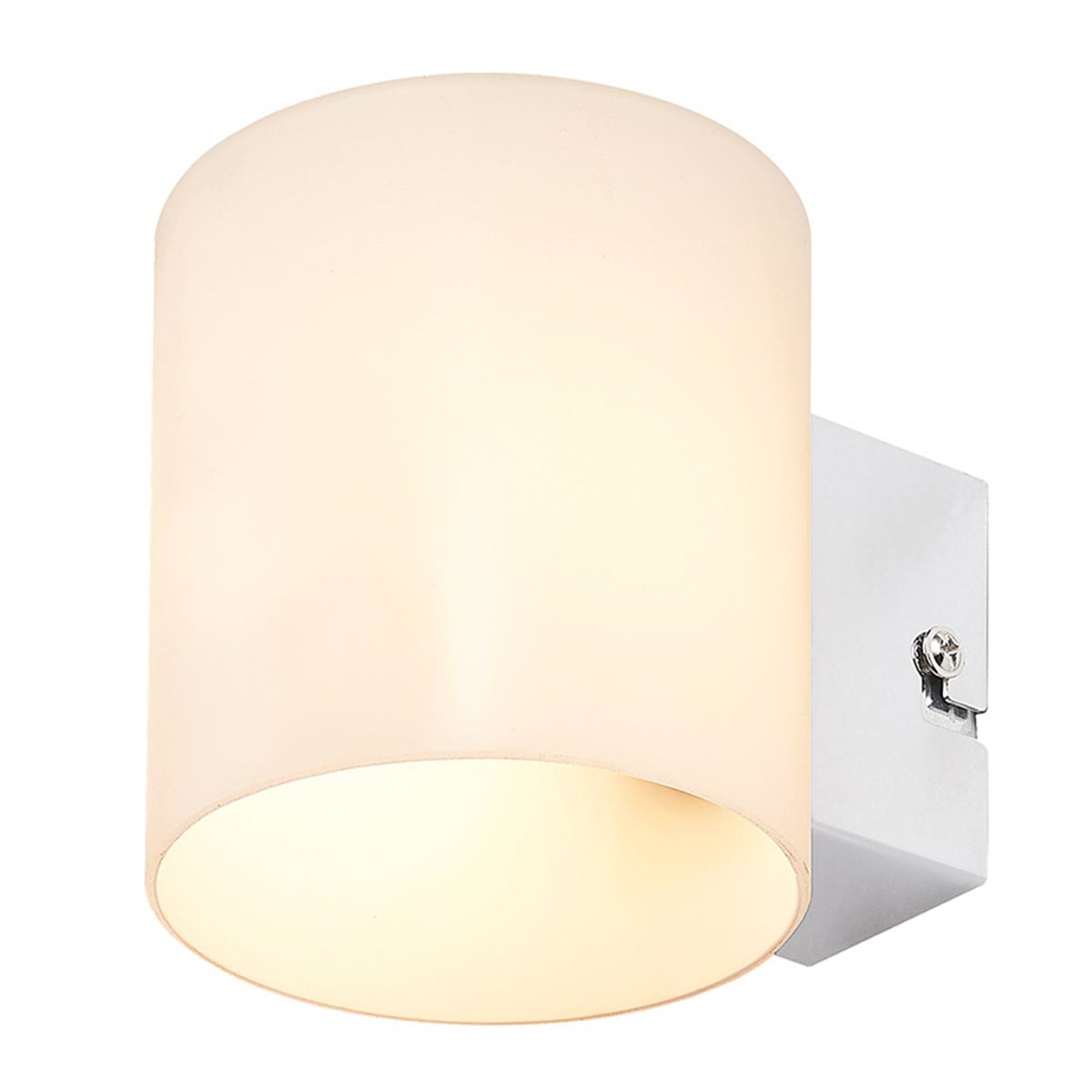 Lindby Gerrit wall lamp, white glass, round