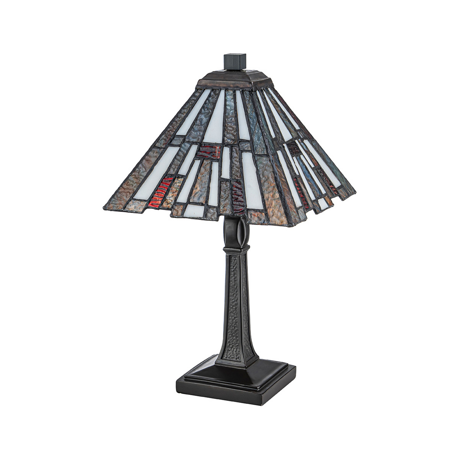 Inglenook table lamp, bronze/multicoloured, height 37 cm, metal/glass Inglenook table lamp, bronze/multicoloured, height 37 cm, metal/glass