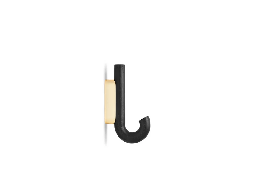 Produktfoto för Gejst - Hook Mini - Krokar - Black Oak/Brass - D6,2 x W2 x H13,3 cm