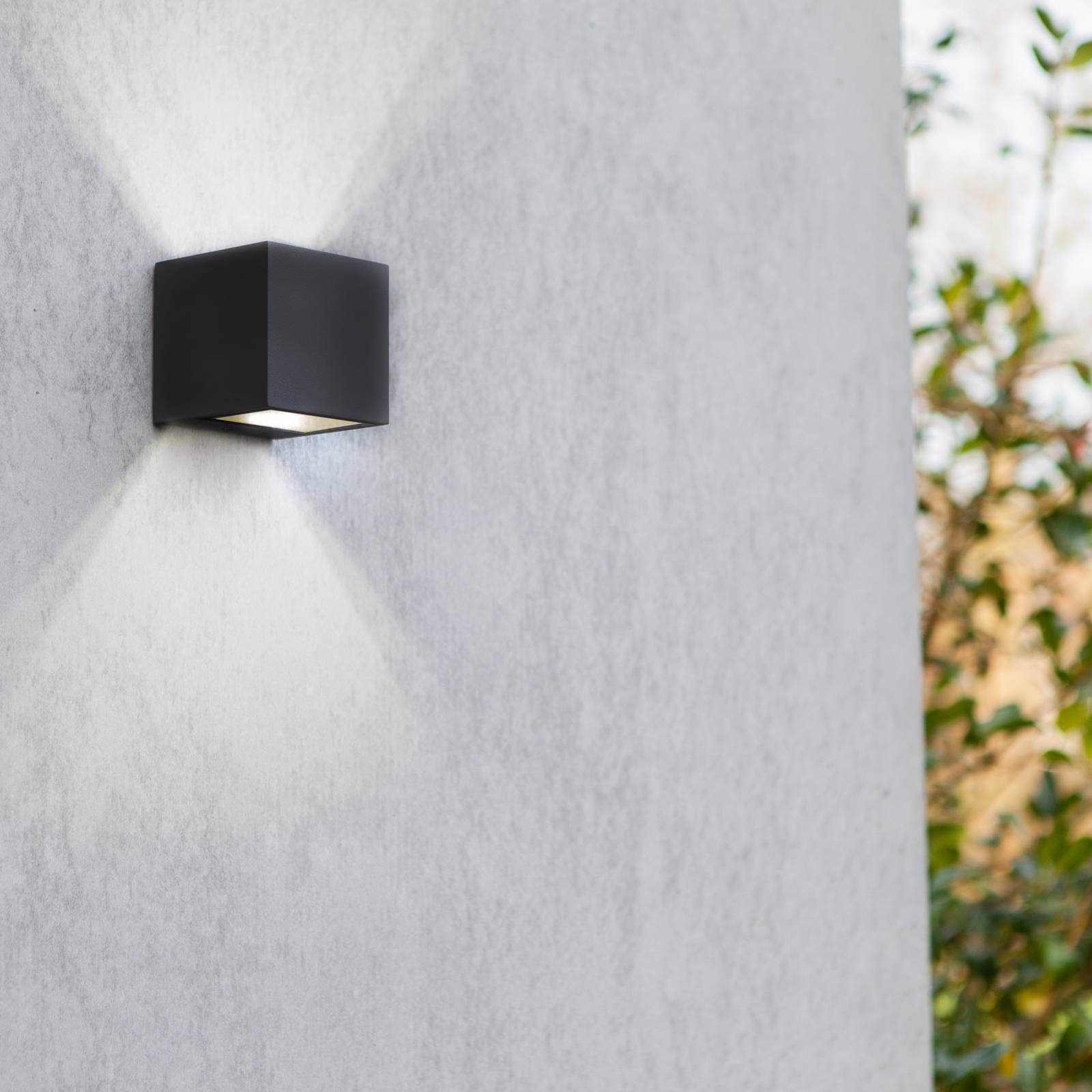 Kinkiet zewnętrzny LED Gemini czarny matowy 8,8cm