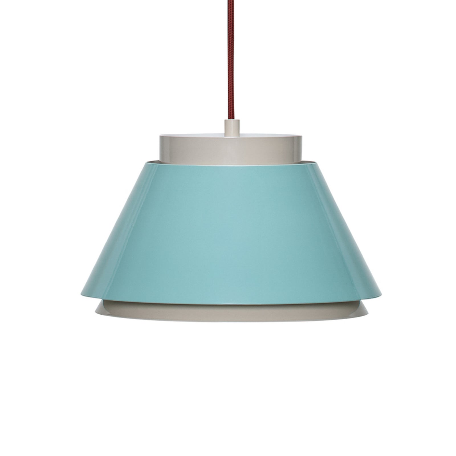 Hängelampe Remi, blau/beige, Ø 25 cm, Metall