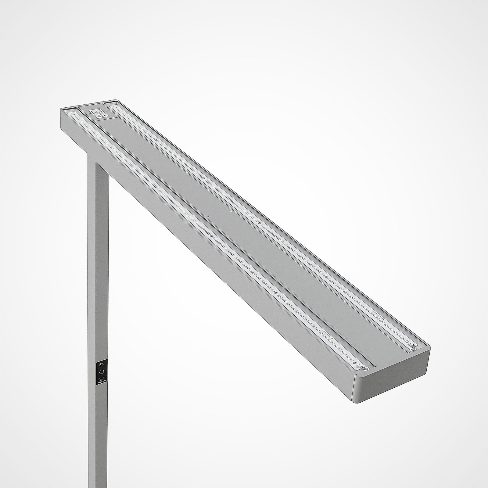 Arcchio Lampadaire de bureau LED Susi, argent, capteur, lot de 2