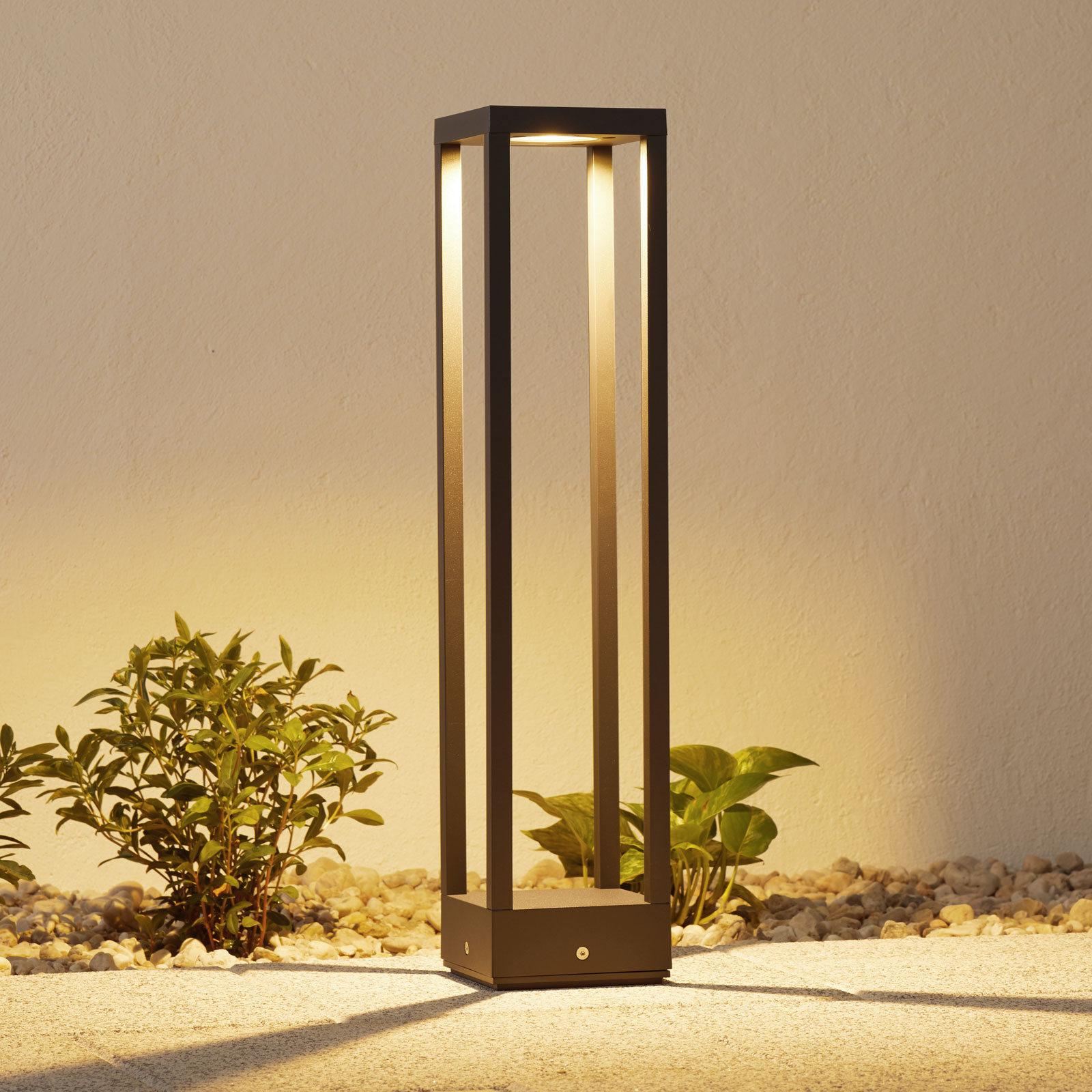 Lampione a LED Carlota grigio scuro, 65 cm