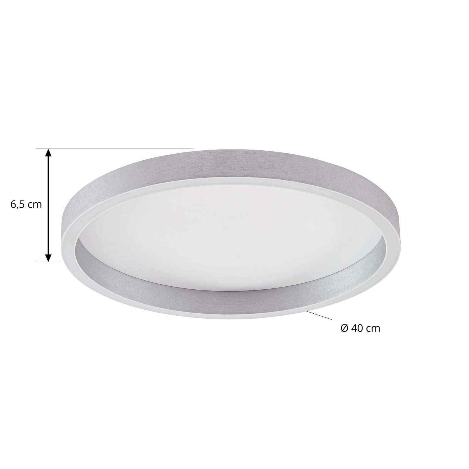 Candeeiro de teto LED Lucande Rotundo, Ø 40 cm, alumínio, regulável Candeeiro de teto LED Lucande Rotundo, Ø 40 cm, alumínio, regulável