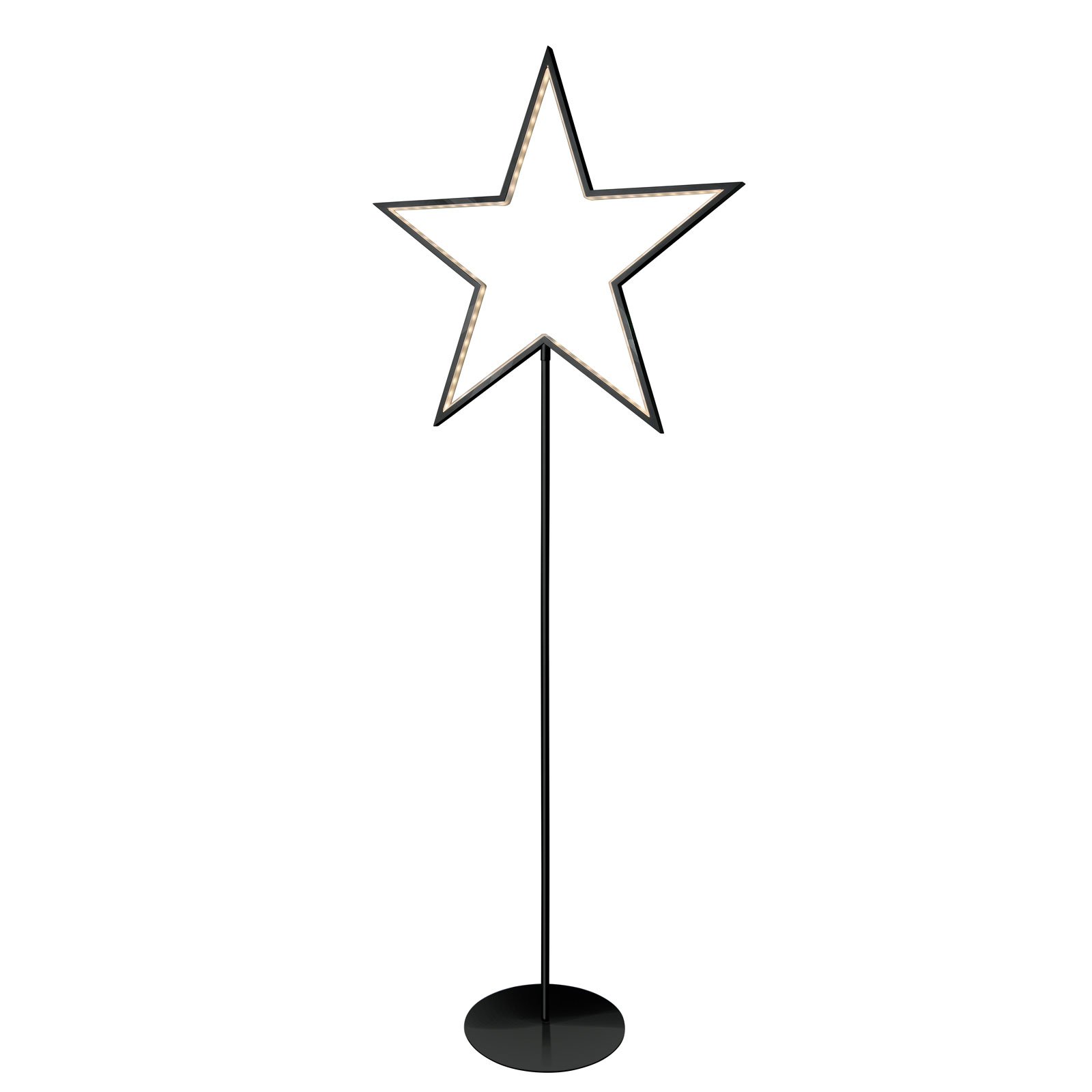 Stern-Dekoleuchte Lucy schwarz, Höhe 130 cm