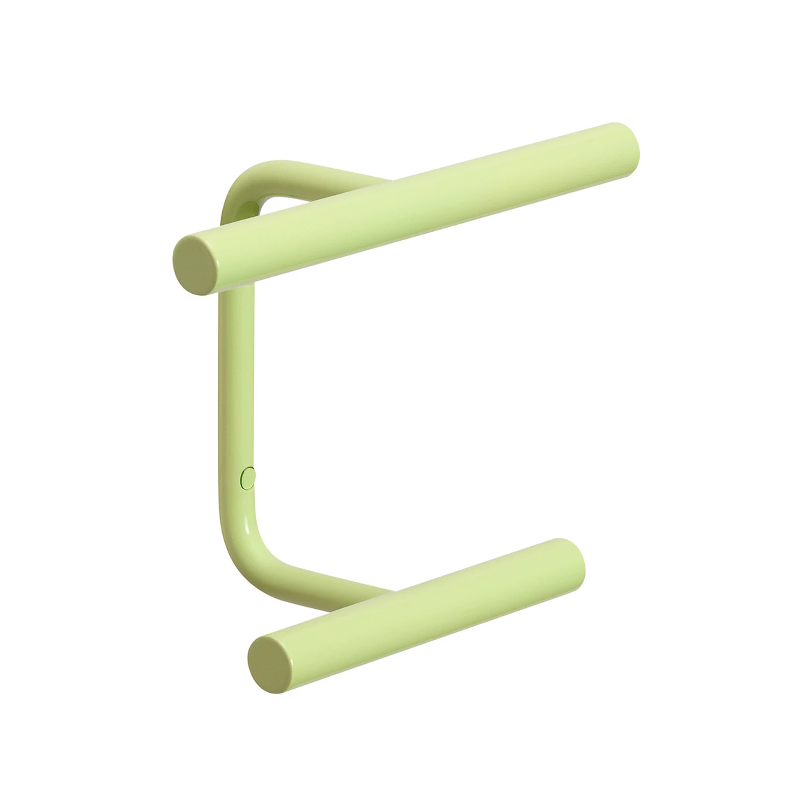Wieszak ścienny Flip, jasnozielony, szerokość 20 cm, metalowy