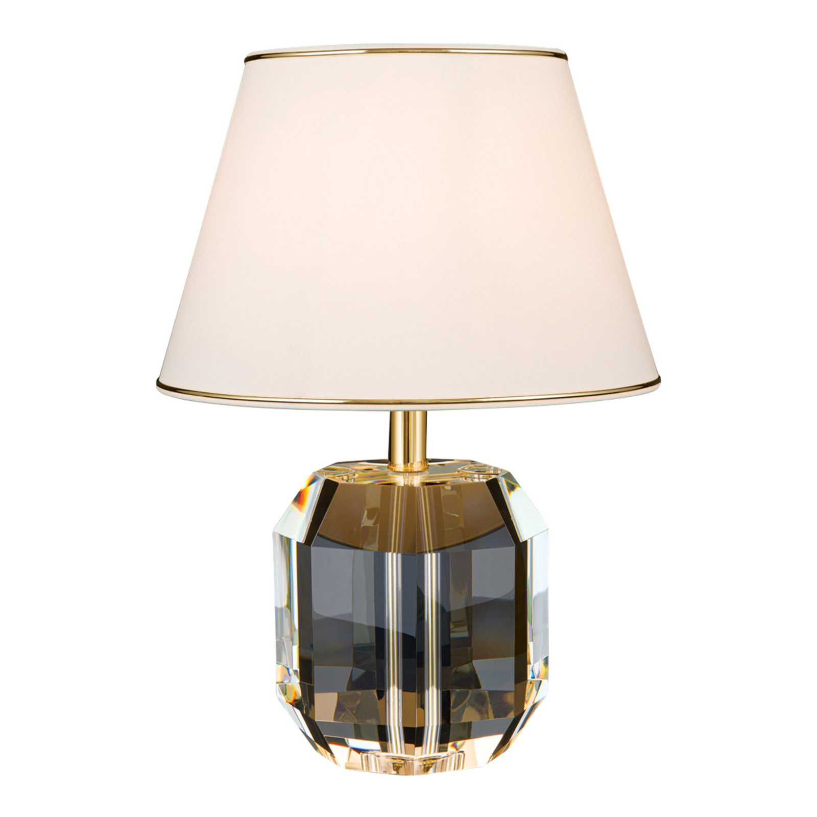 Alexis bordlampe med krystall gull/krem