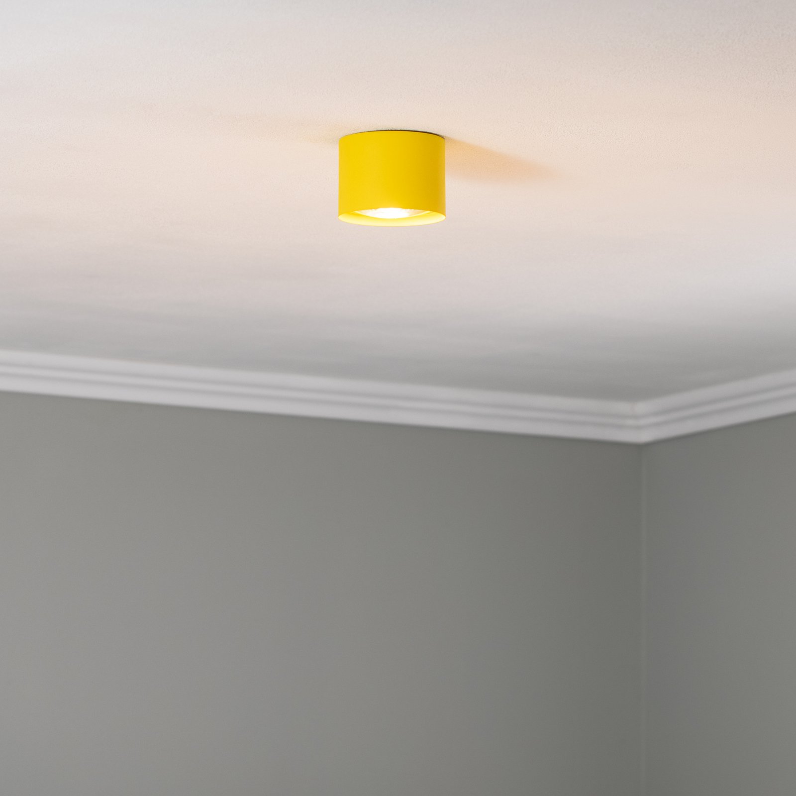 Spot pour plafond Chloe fixe, jaune