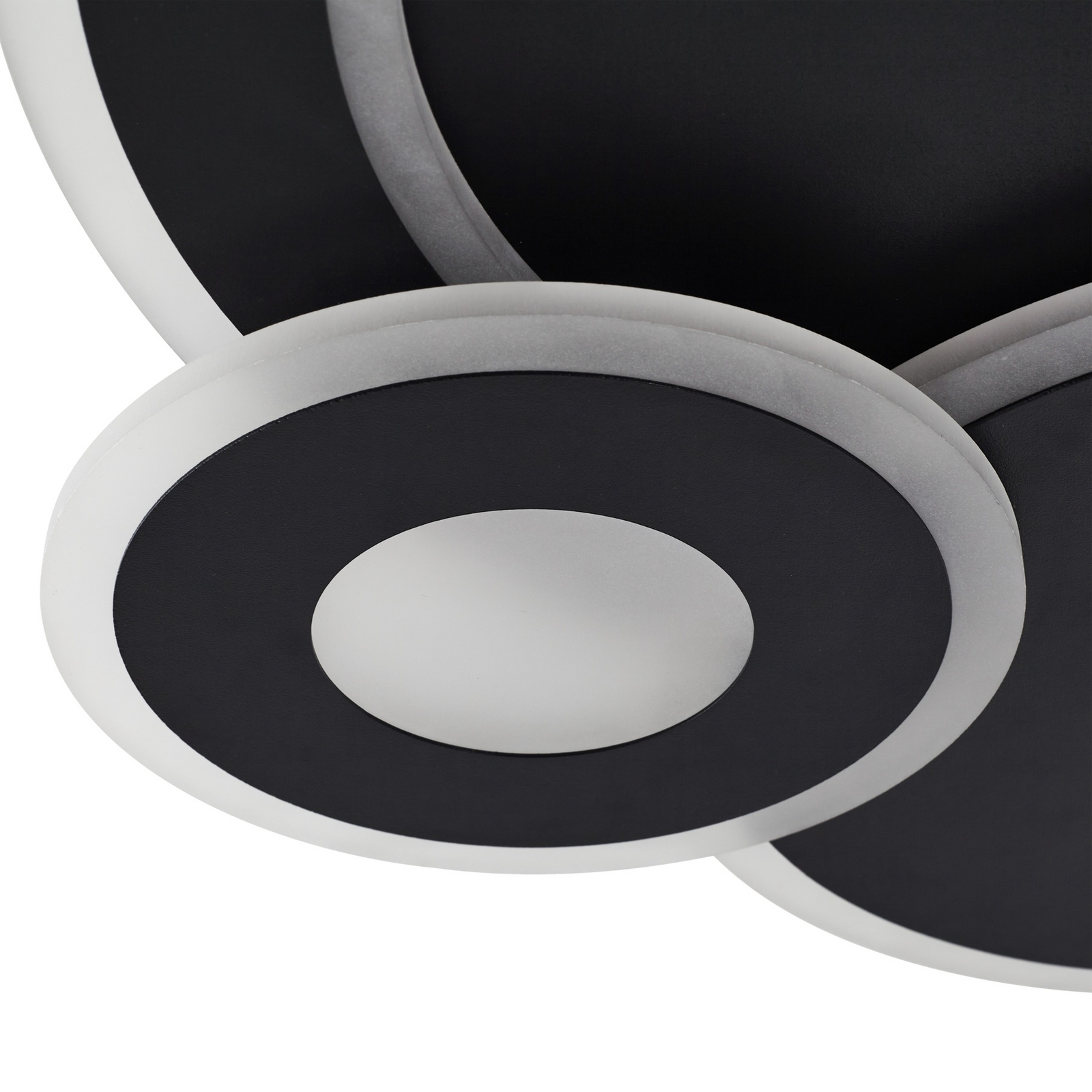 LED stropní svítidlo Briar, kov, černé, dálkové ovládání - Lindby