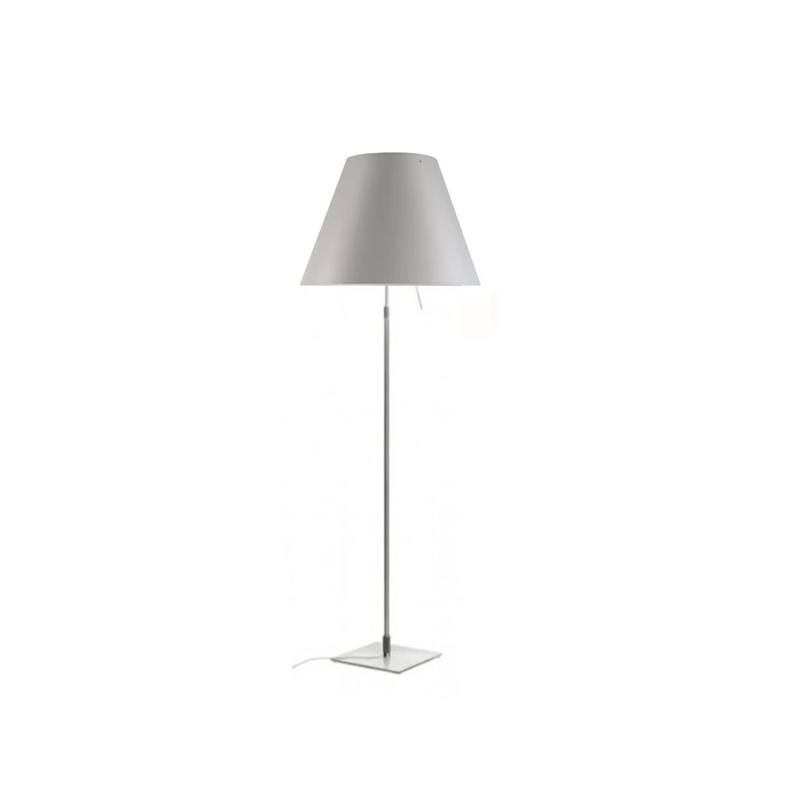 Costanza Floor Lamp with Dimmer Aluminium with Mistic White - Luceplan