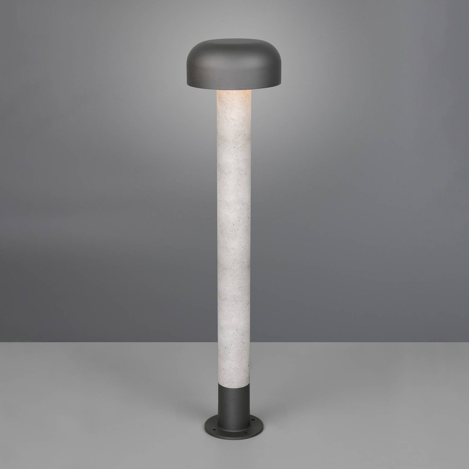 Wegeleuchte Fraser, grau/Betonoptik, Alu, IP54, Höhe 84,5 cm günstig online kaufen