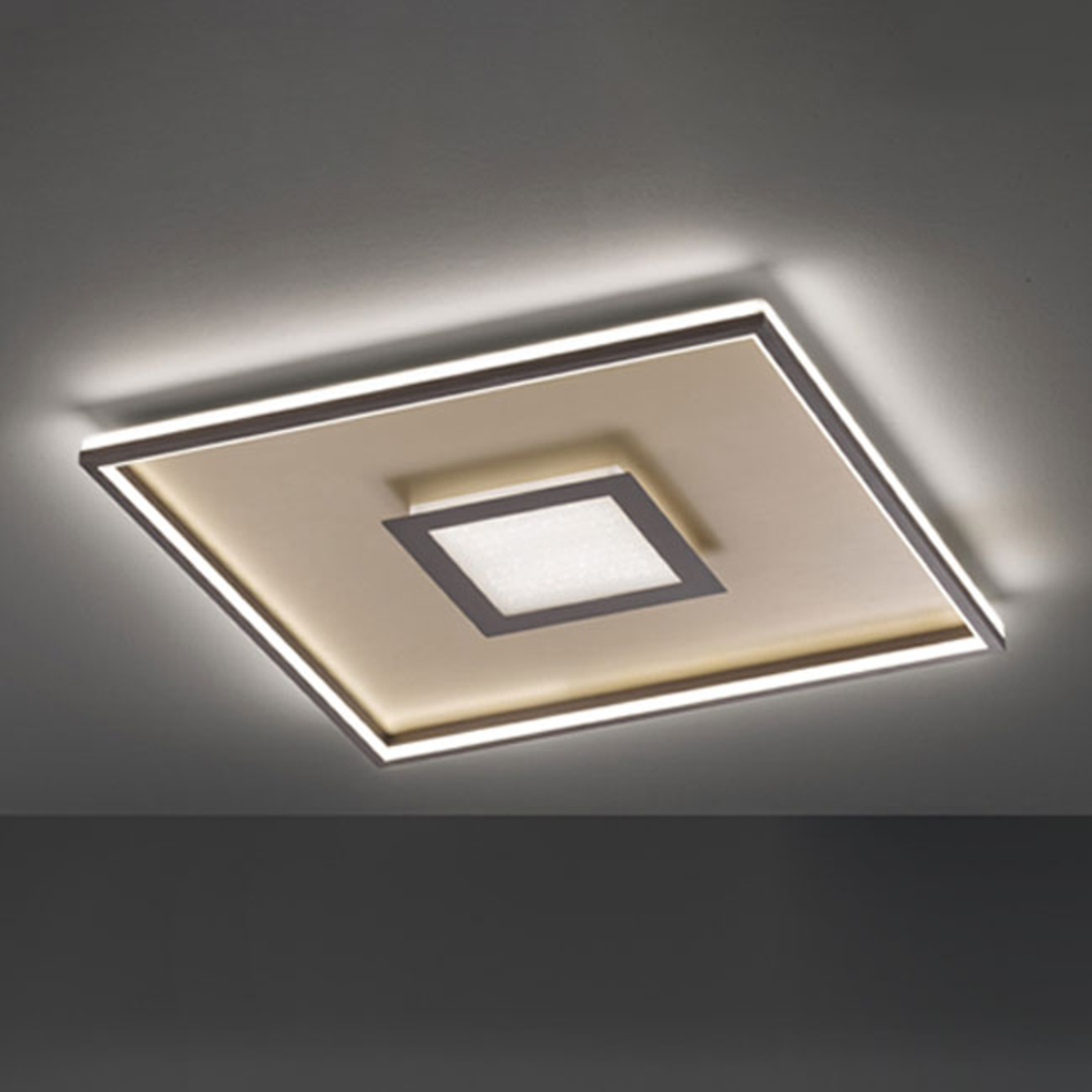 LED ceiling light Bug square, rust