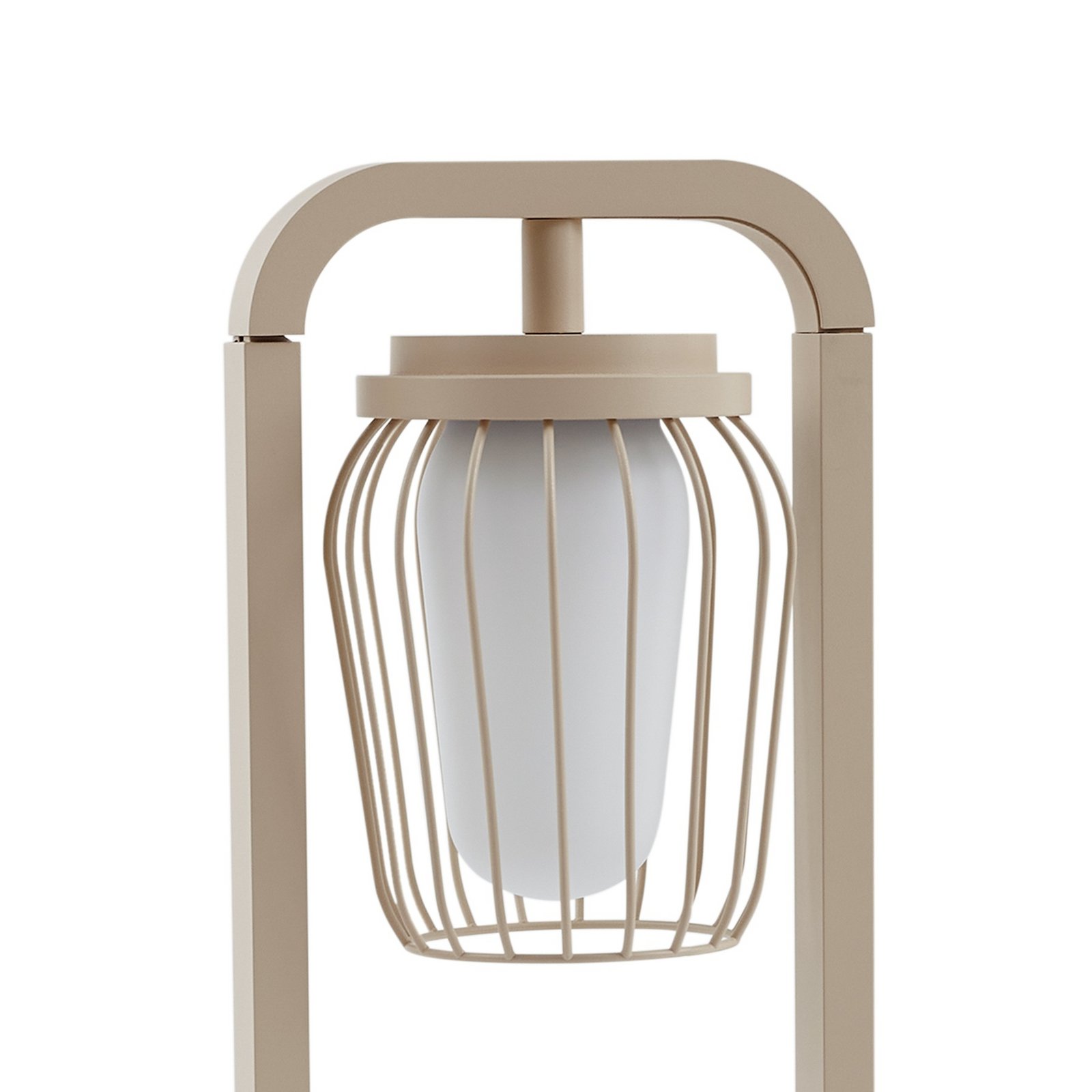 Chandan Słupek oświetleniowy wysokość 90 cm beżowy metal IP54 - Lucande