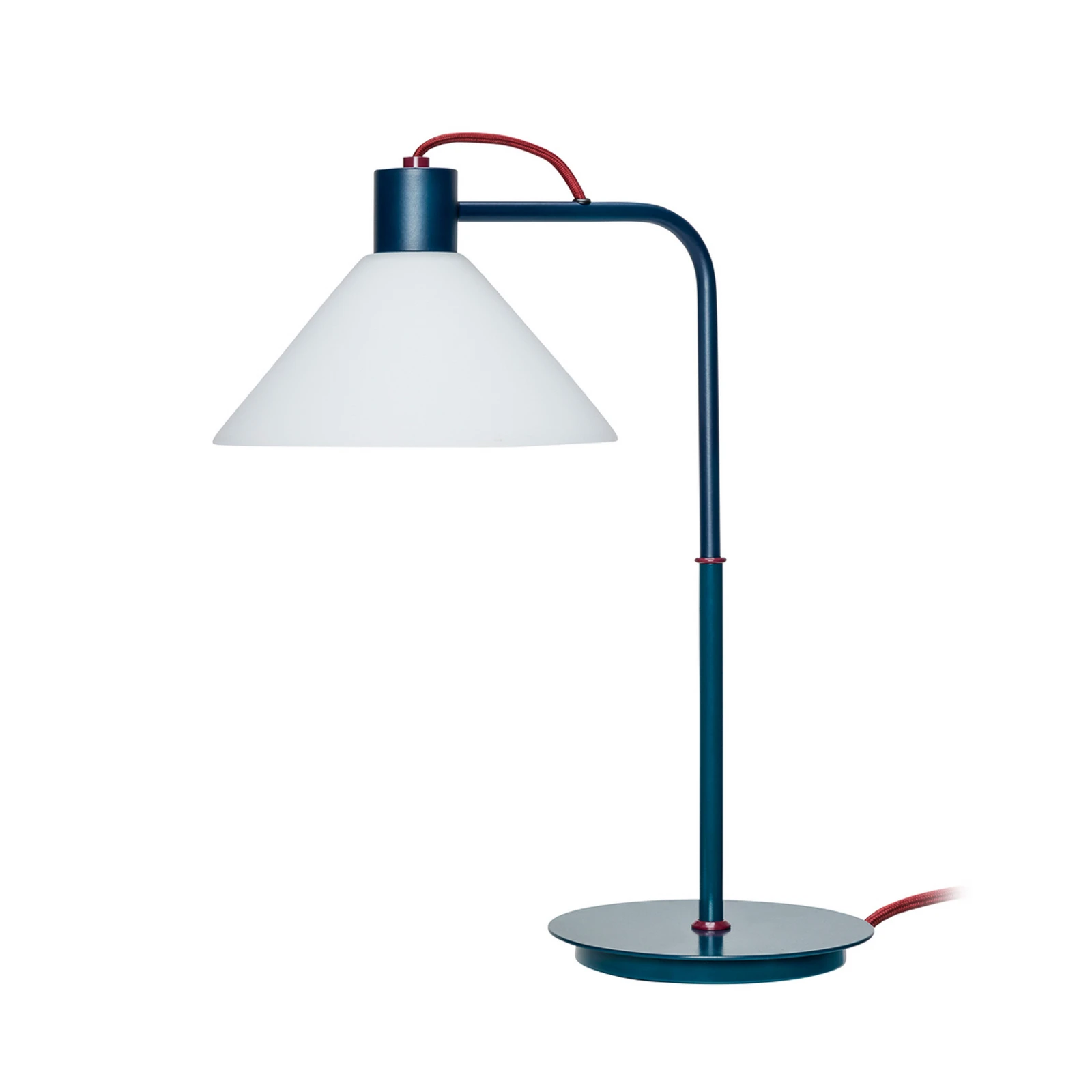 Hübsch tafellamp Spot, blauw, wit, glas, ijzer, E27
