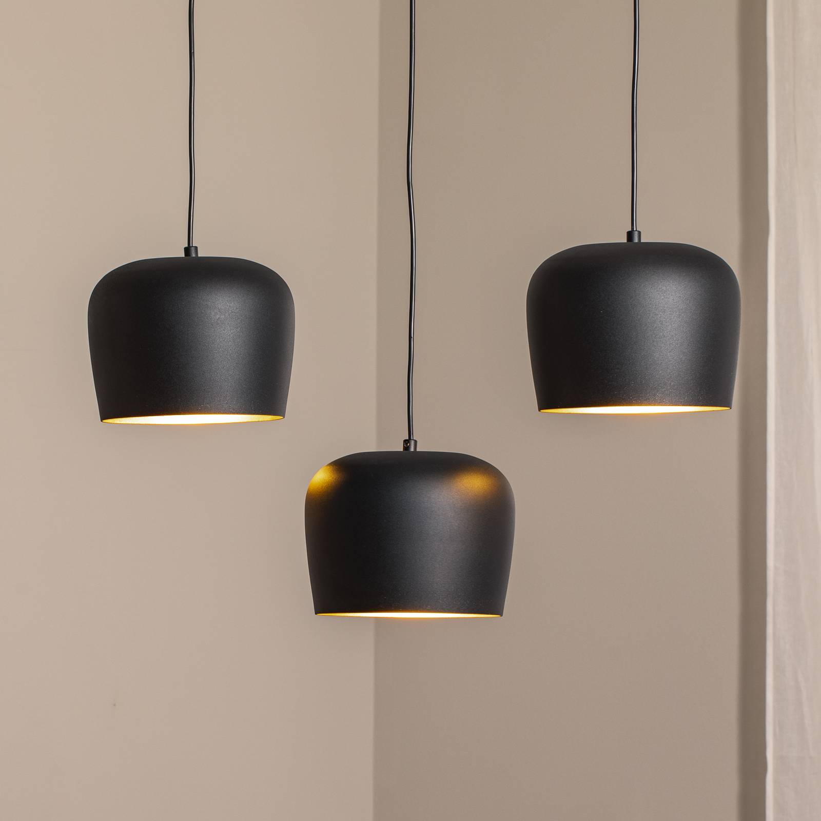 Hängeleuchte Berceste N-1410 schwarz Metall 3-flammig linear günstig online kaufen