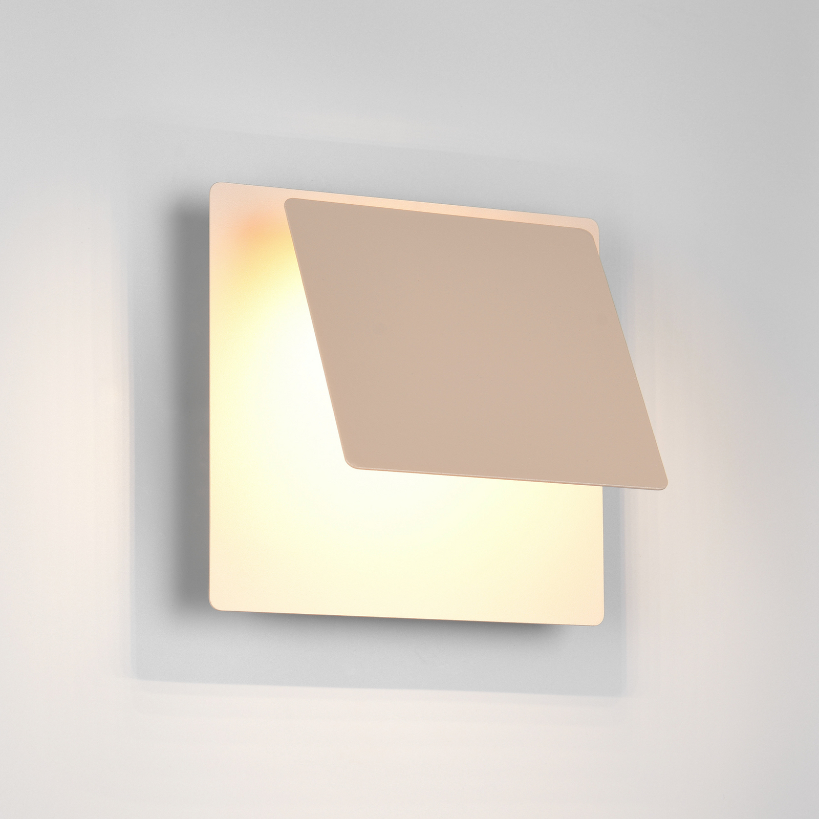 Applique murale LED Mio, couleur beige, largeur 18 cm, métal