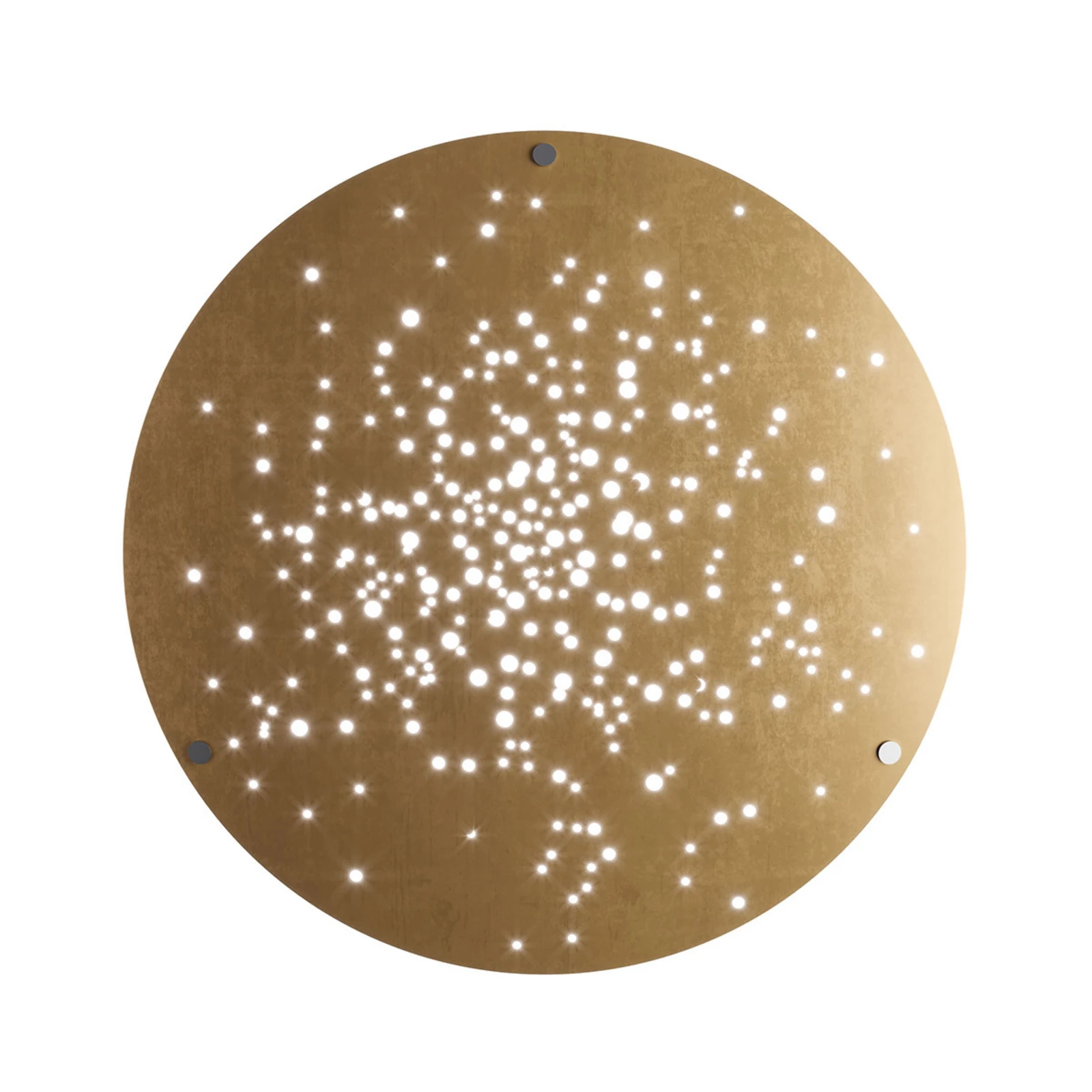 Fabbian Lens LED-Wandleuchte Ø 90 cm bronze