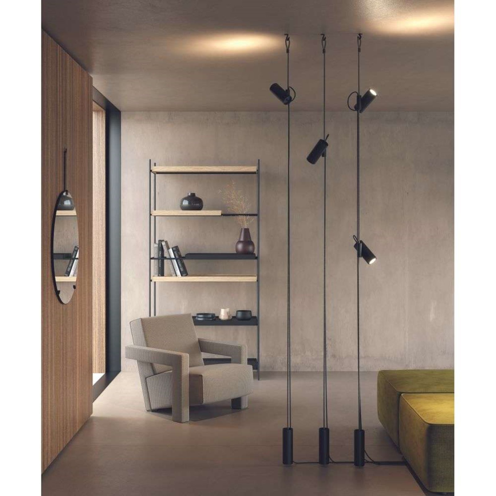 Cima Lustră Pendul/Lampadar Matt Black/Silver - Lodes