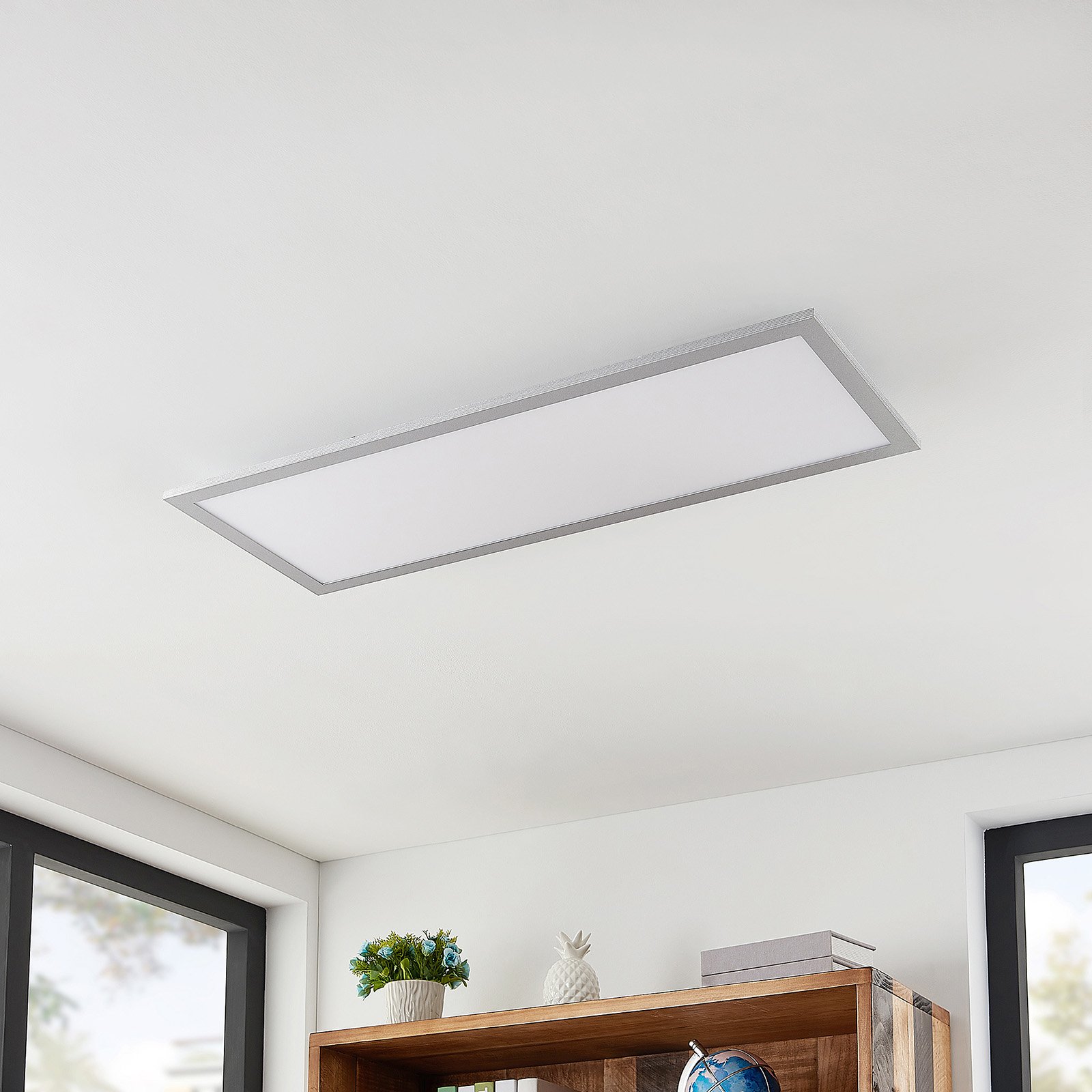 Lindby Kjetil LED ceiling panel 80 x 30 cm | Lights.co.uk