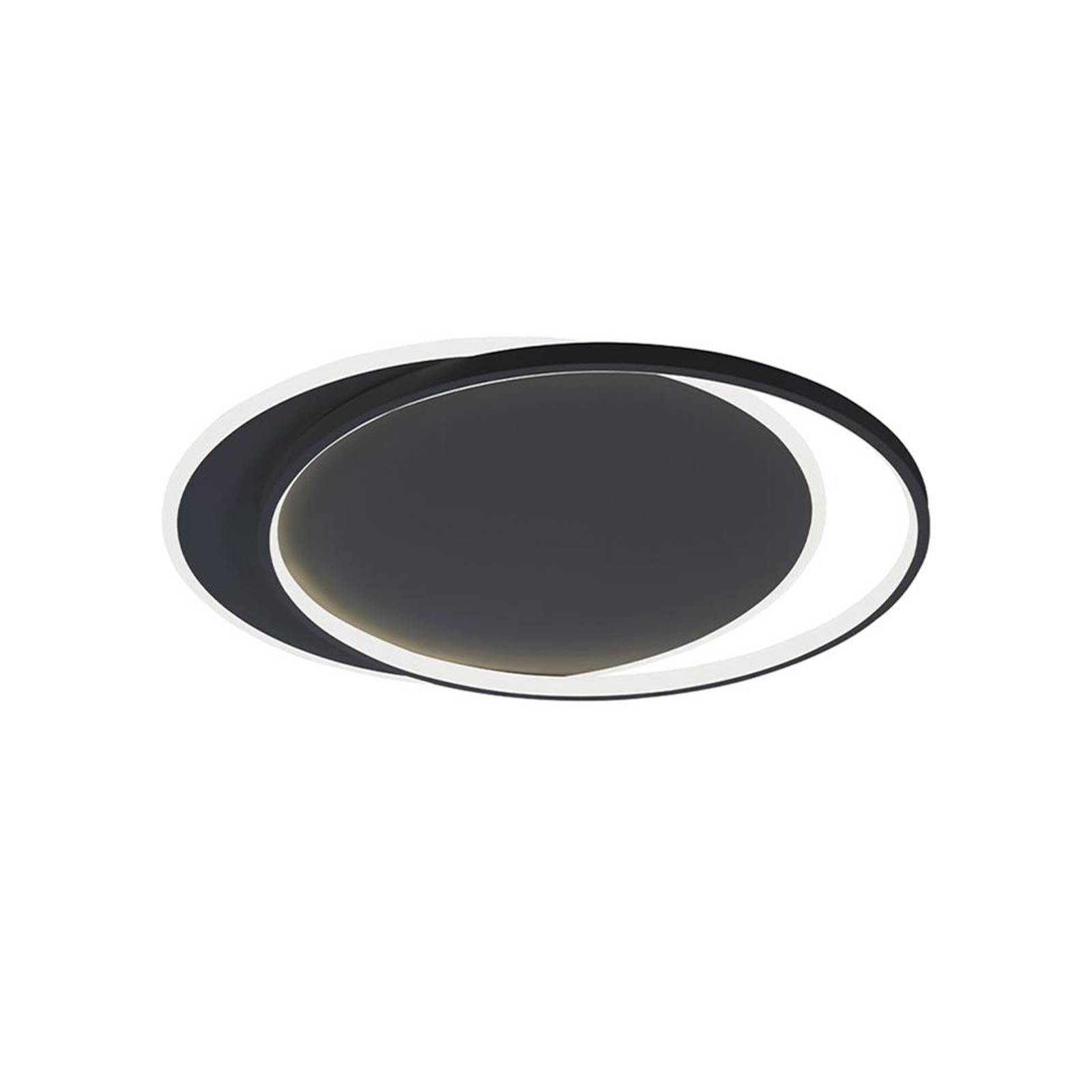Lampa sufitowa LED Evelyn, czarna, długość 55 cm, metal