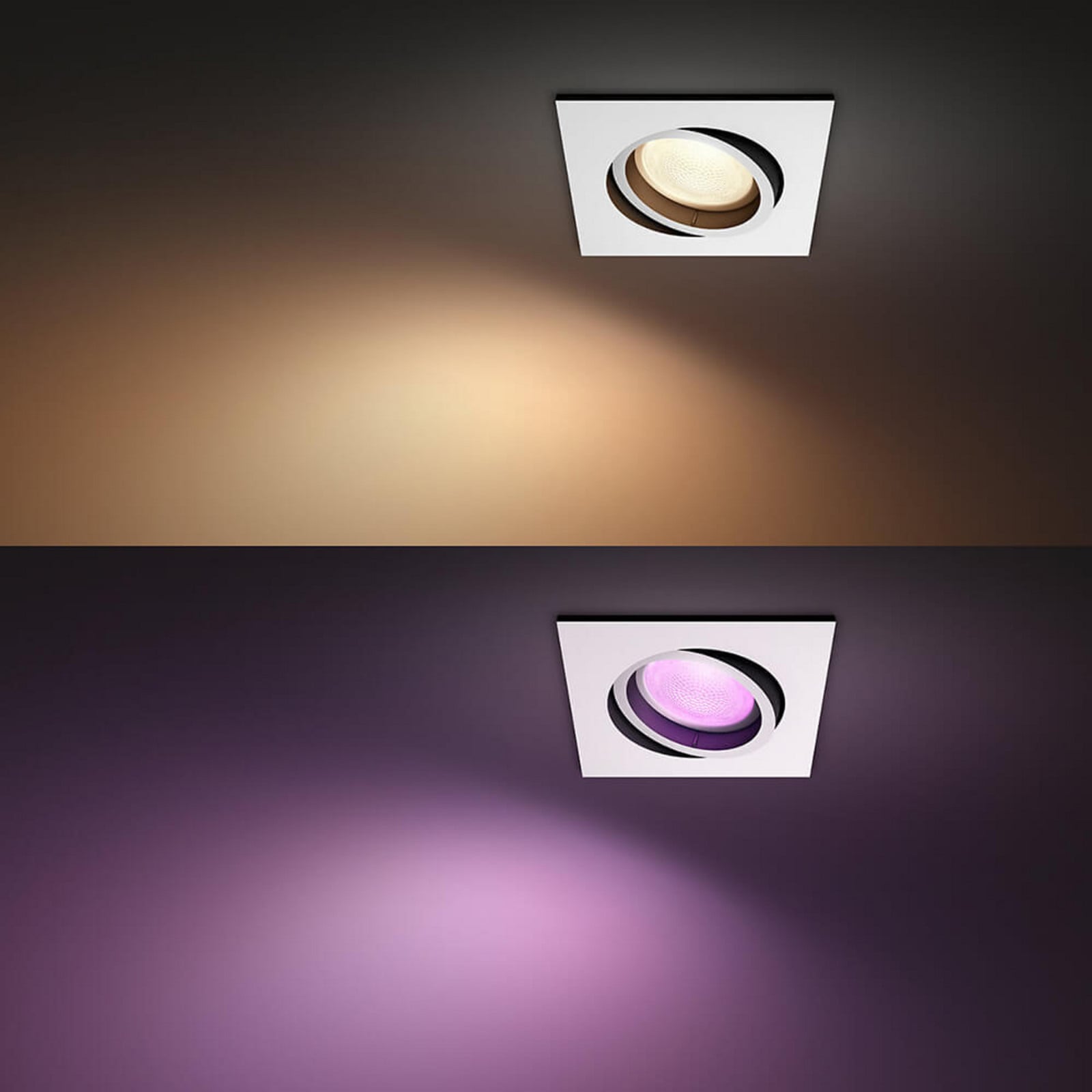 Centura Recessed Squared Bluetooth White/Color Amb. White Philips Hue - Plast | Produkter - Spotlights - Inbyggdasspot | Lampspecialisterna