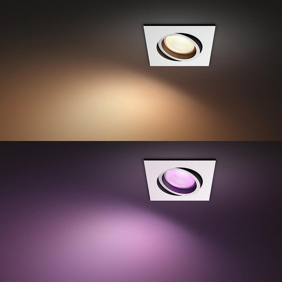 Philips Hue Centura Recessed Squared Bluetooth White/Color Amb., vit från Philips Hue