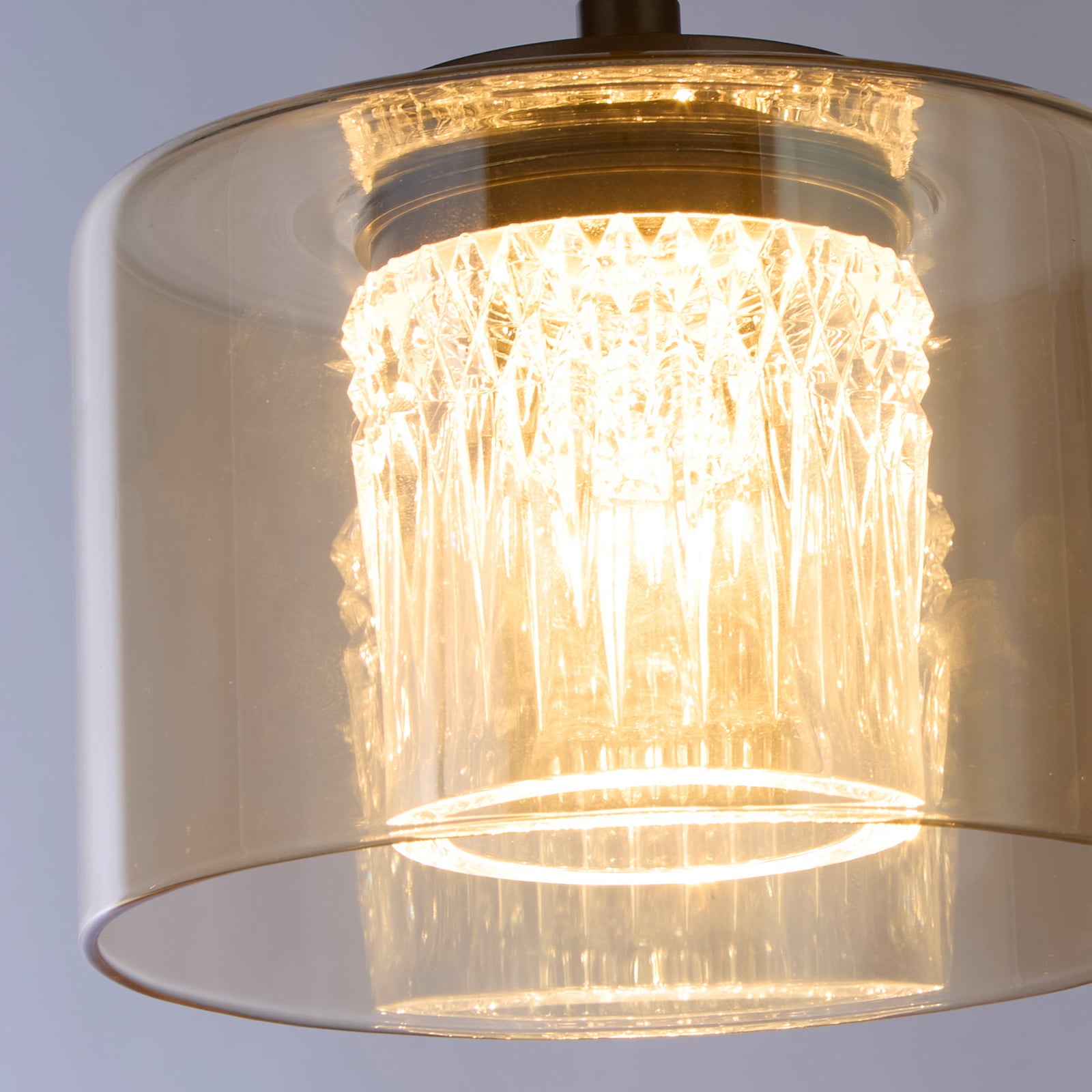 LED-Hängeleuchte Tumblers, 1-flammig, bronze, Glas, 3.000 K LED-Hängeleuchte Tumblers, 1-flammig, bronze, Glas, 3.000 K