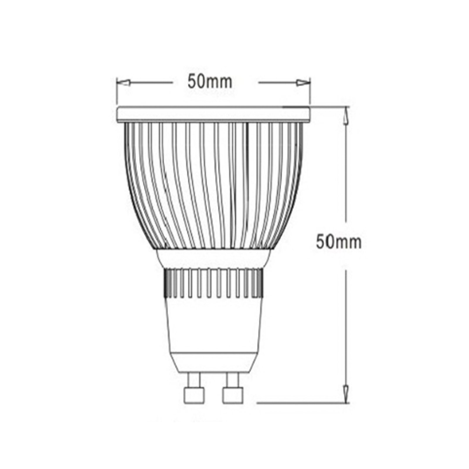 Hochvolt LED-Reflektor GU10 5W 830 85° 6er-Set