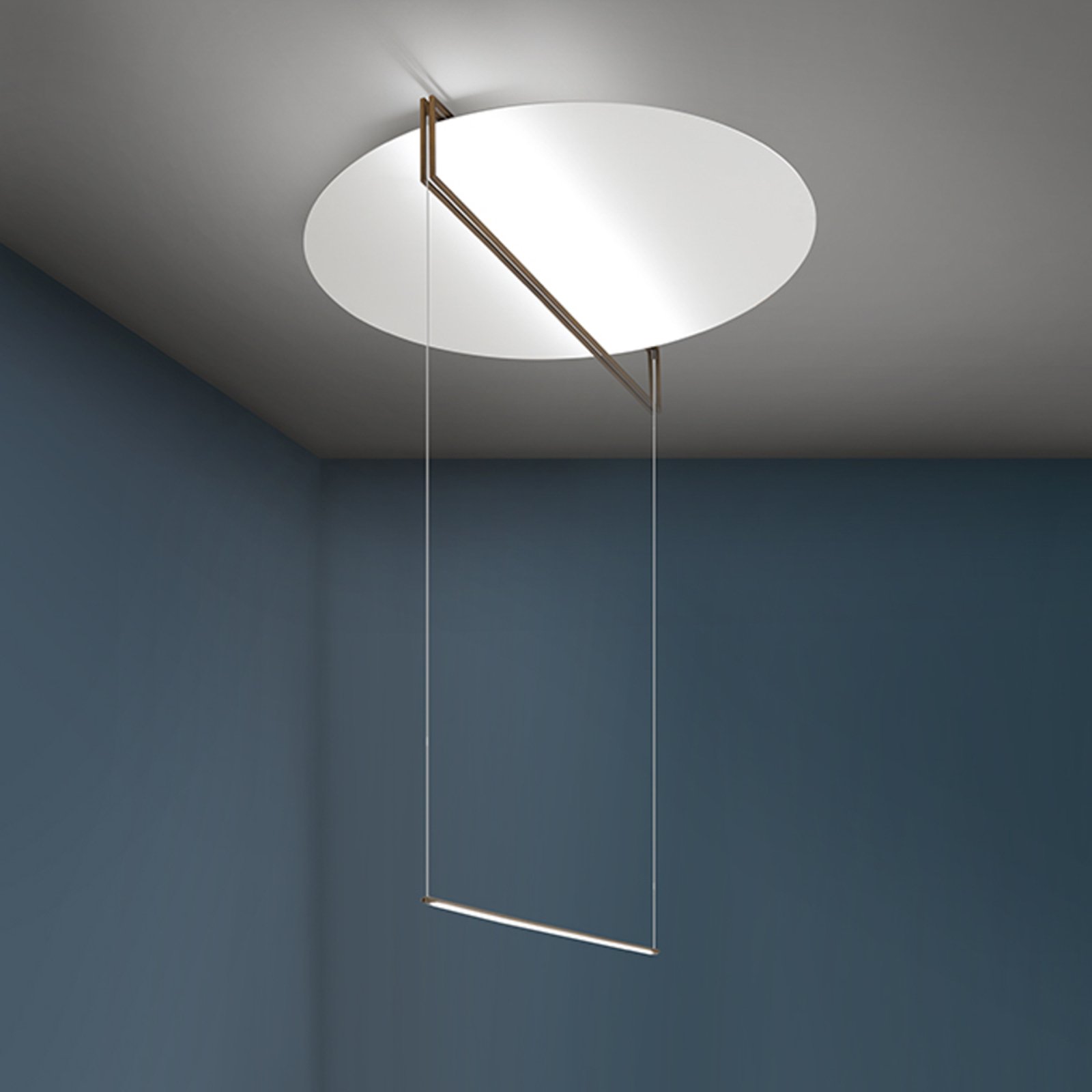 ICONE Essenza LED-hængelampe 927 Ø90cm hvid/bronze