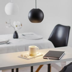 BEGA Studio Line rippvalgusti sisse/välja, must/alu Ø14cm