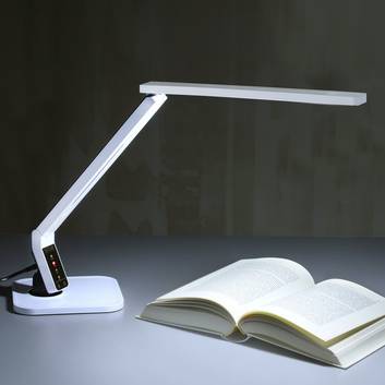 Toppmodern LED-skrivbordslampa Eleni, vit