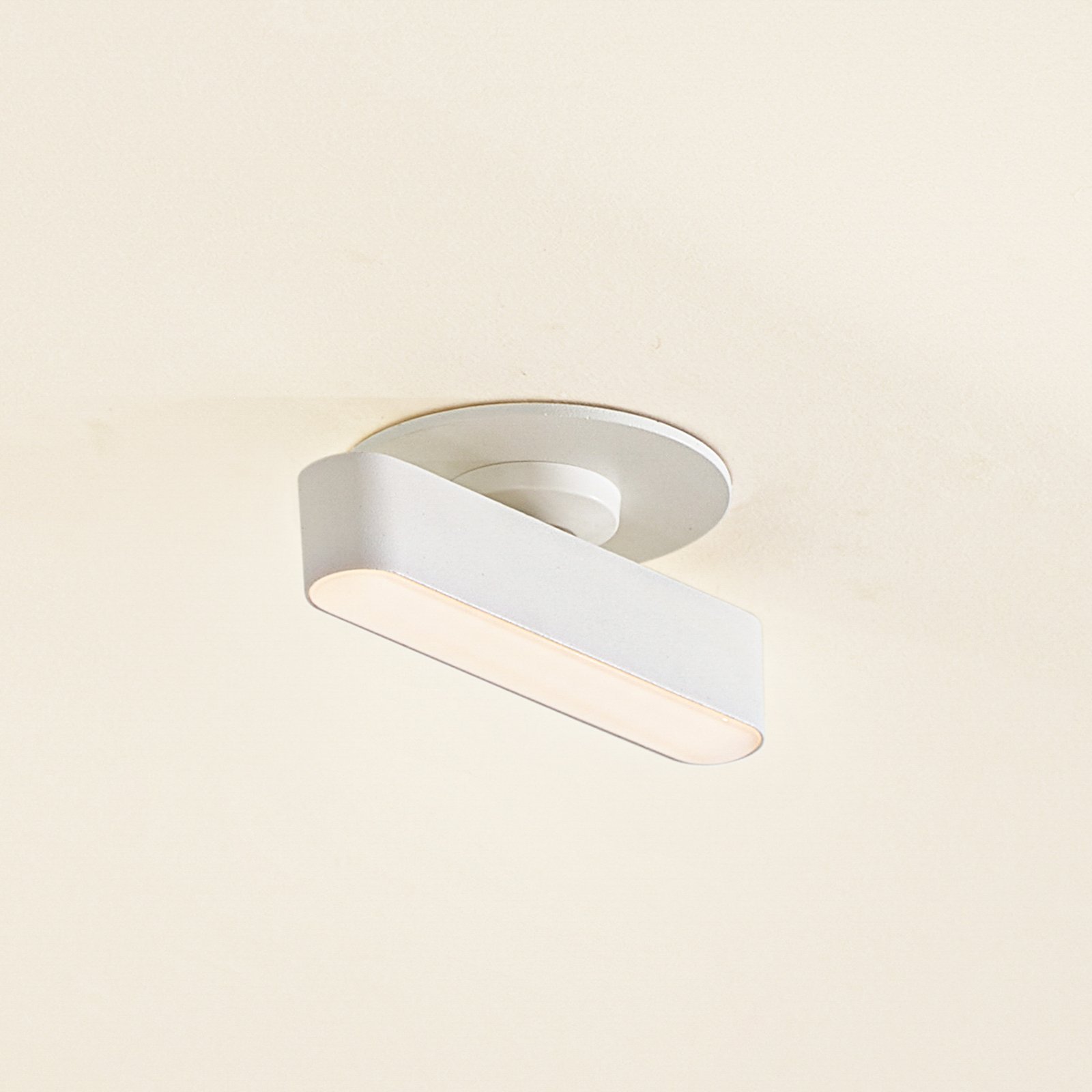 Lindby LED recessed light Eldrin, white, metal, length 13.1 cm