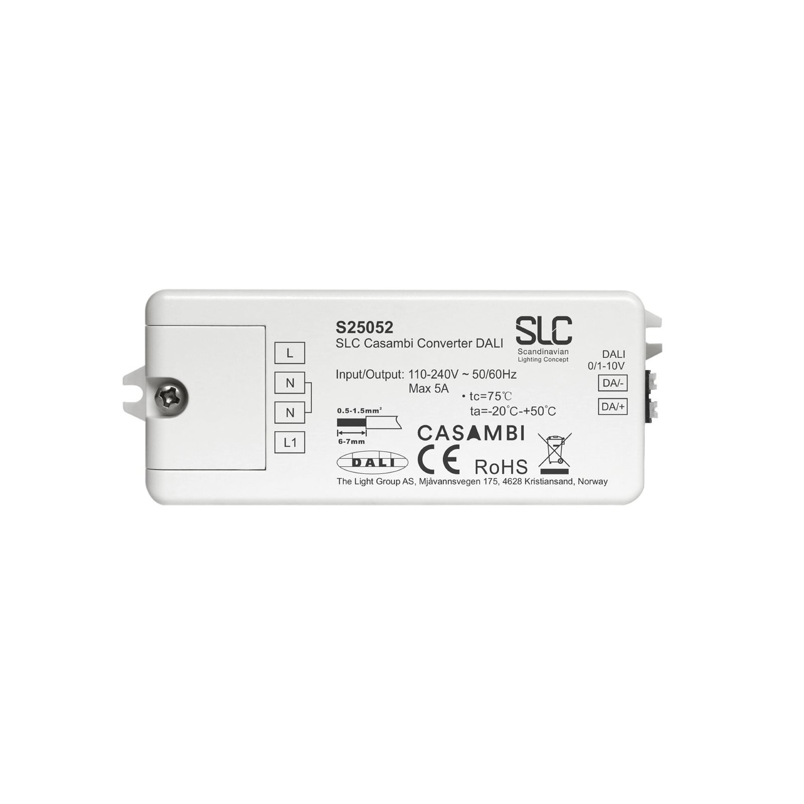 LED draiveru pārveidotājs, DALI/1–10 V, IP20, Casambi