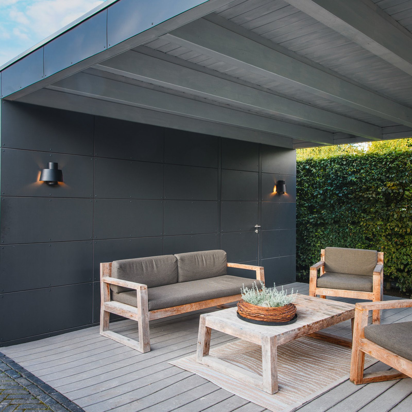 Photoni Outdoor Wall Lamp Conical Black - SLV