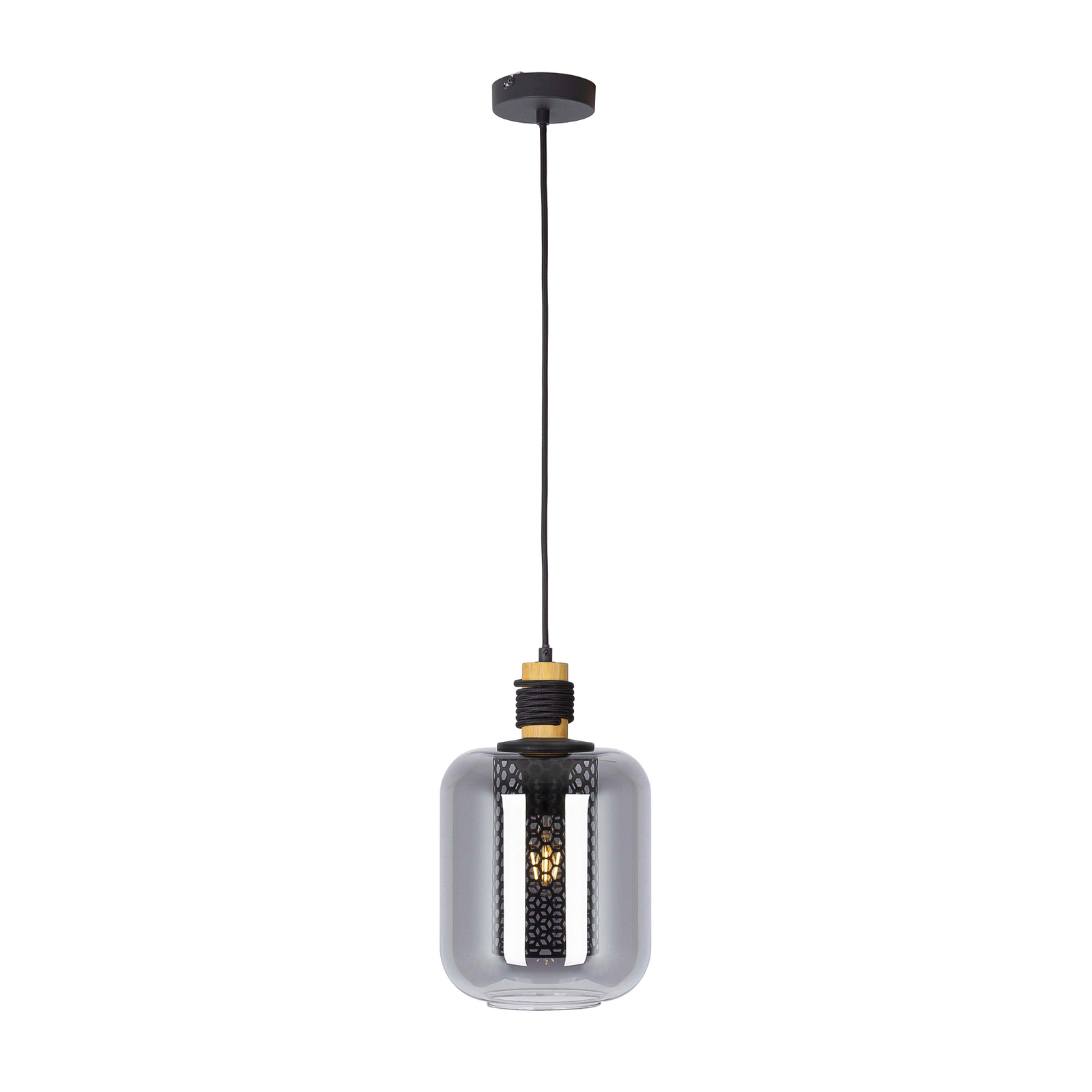 Ando hanging light, glass lampshade, 1-bulb