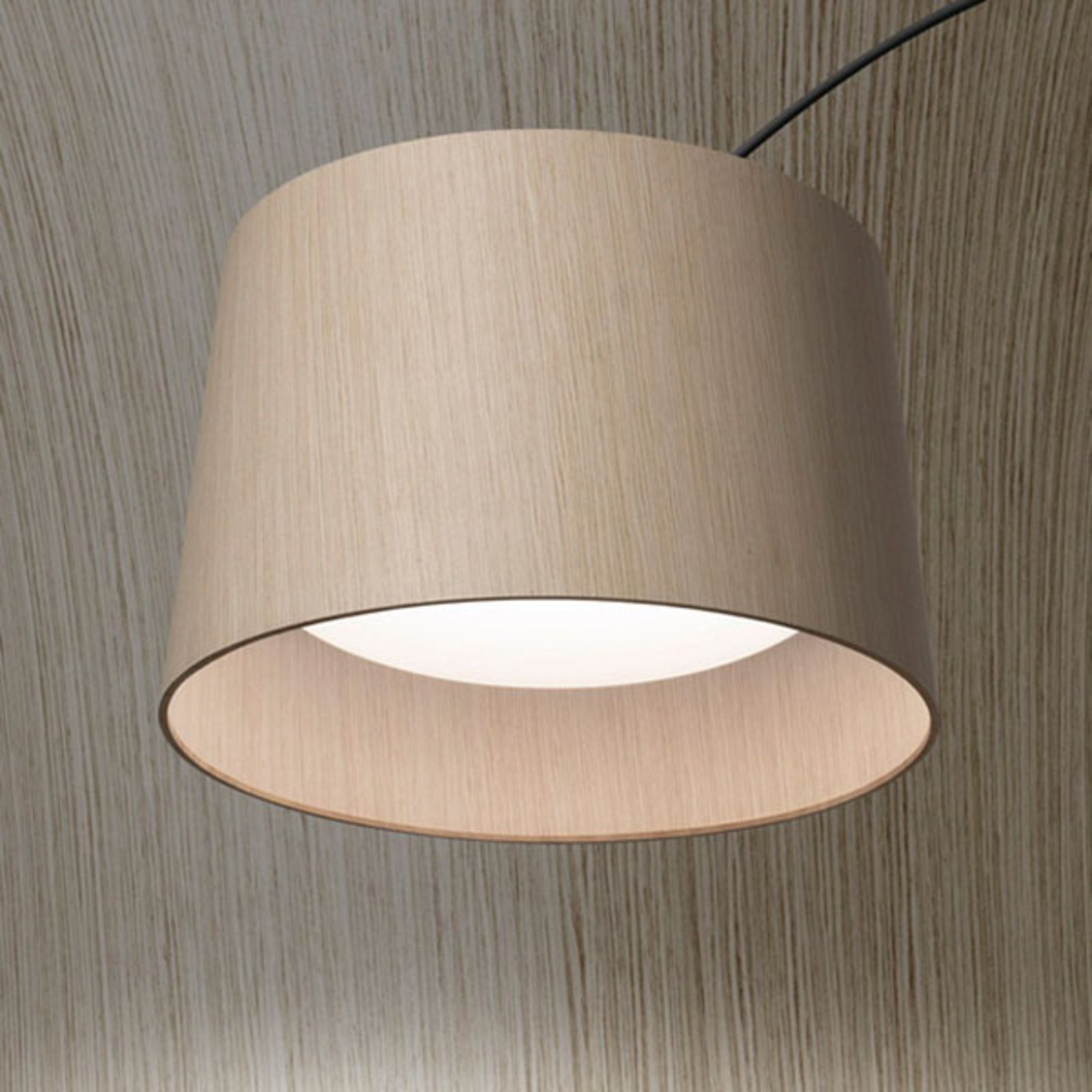 Foscarini Twiggi Wood LED-golvlampa gråbeige
