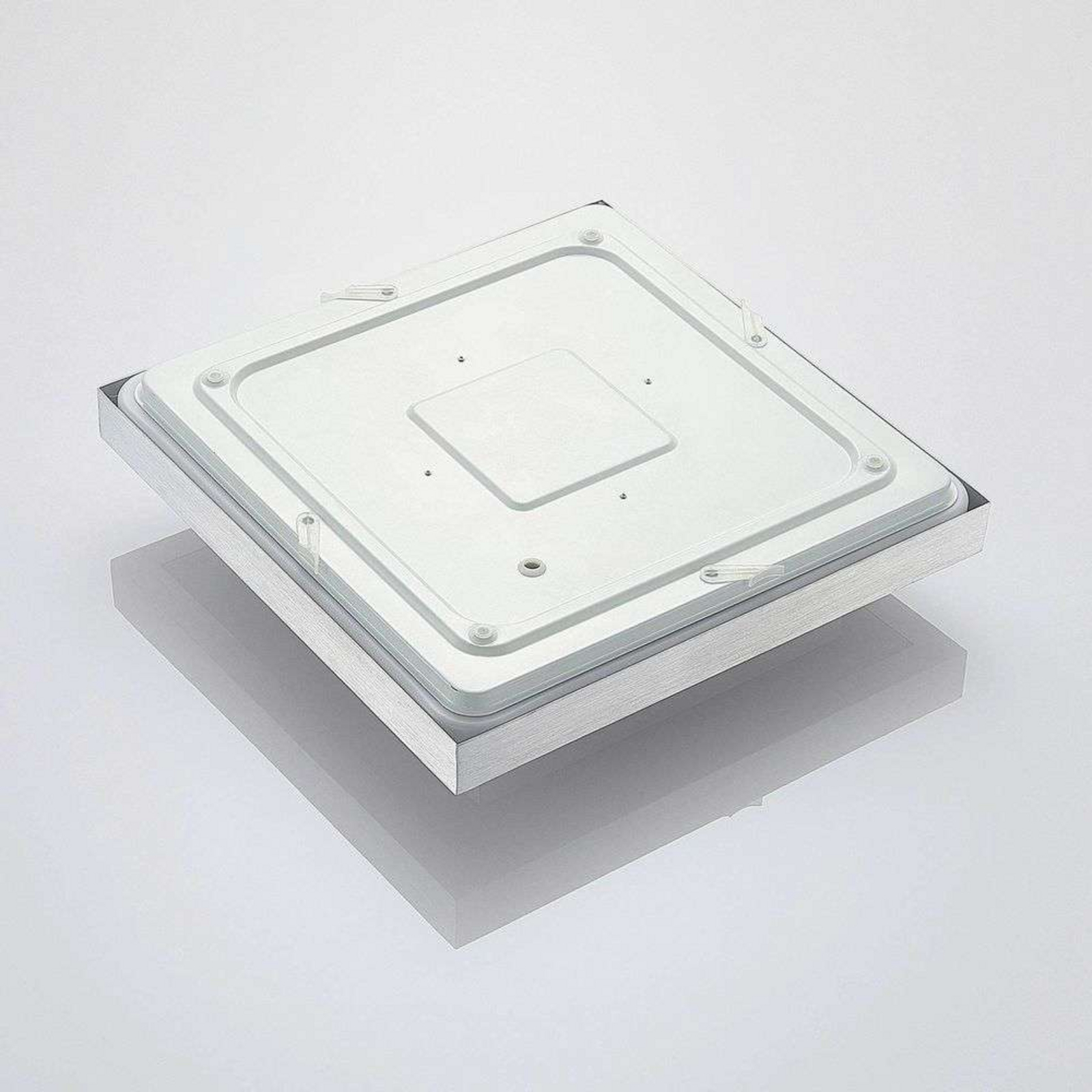 Mirco Square LED Ceiling Lamp L37,5 Alu/White - Lindby