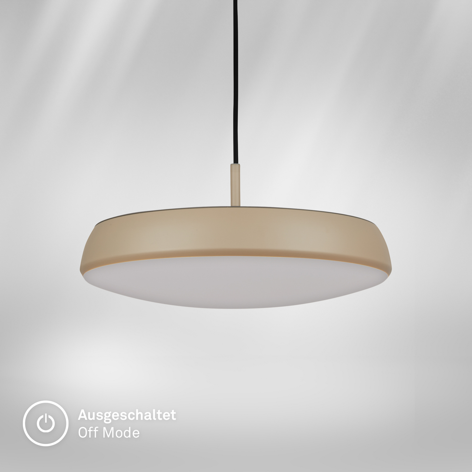 Lámpara colgante LED Nala, beige, metal/plástico, Ø 35 cm Lámpara colgante LED Nala, beige, metal/plástico, Ø 35 cm