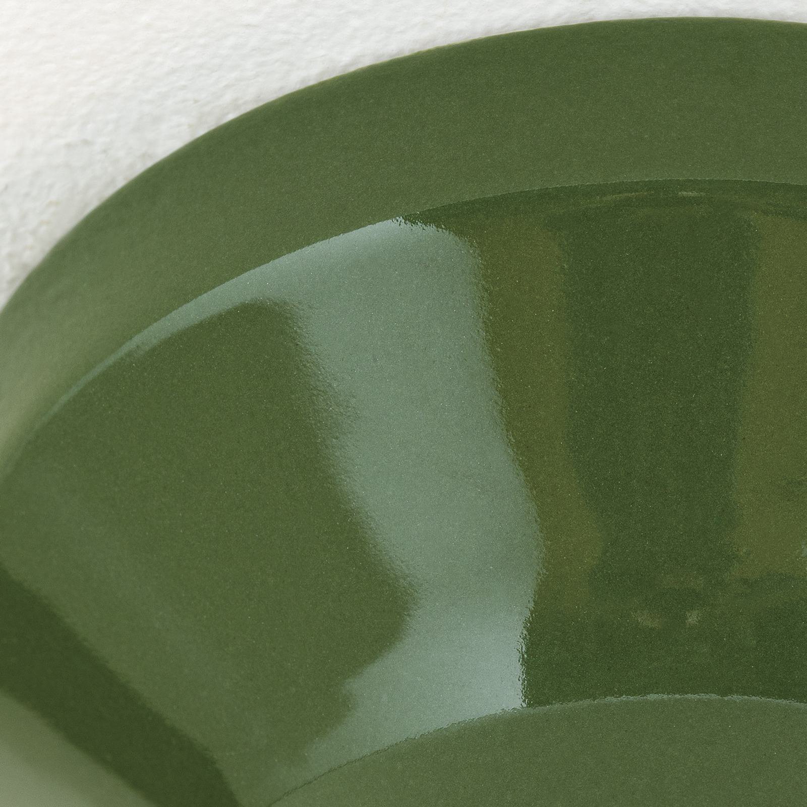 Plafonnier Frost, vert, céramique, E27