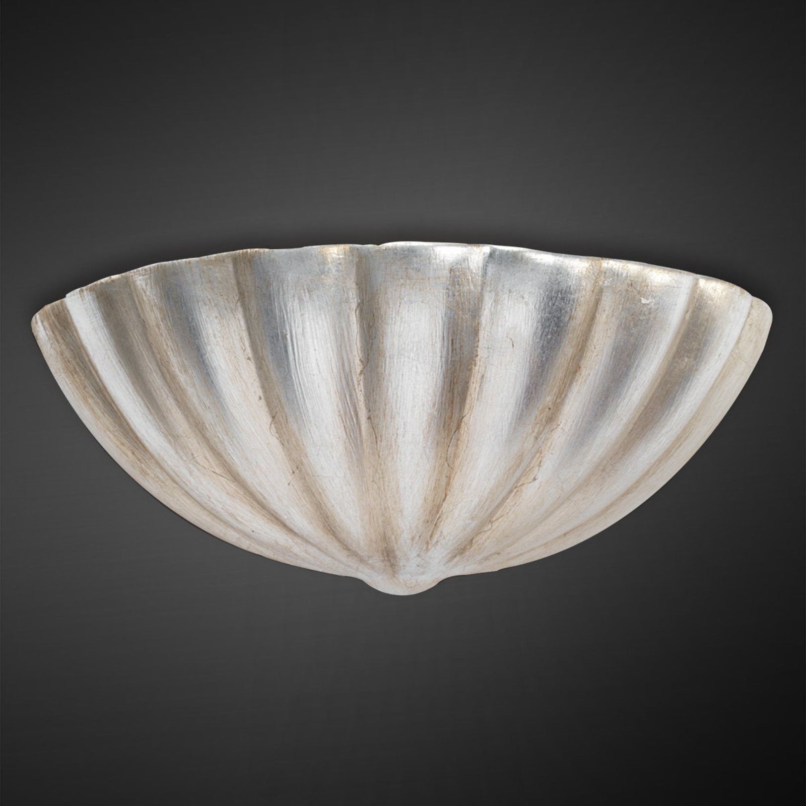 Eurokeramic Ceramic wall light Violetta - silver-plated, for Living / Dining Room, ceramics silver plated, E27, 60 W, energy efficiency: A++, W: 27.5 cm, H: 10.5 cm