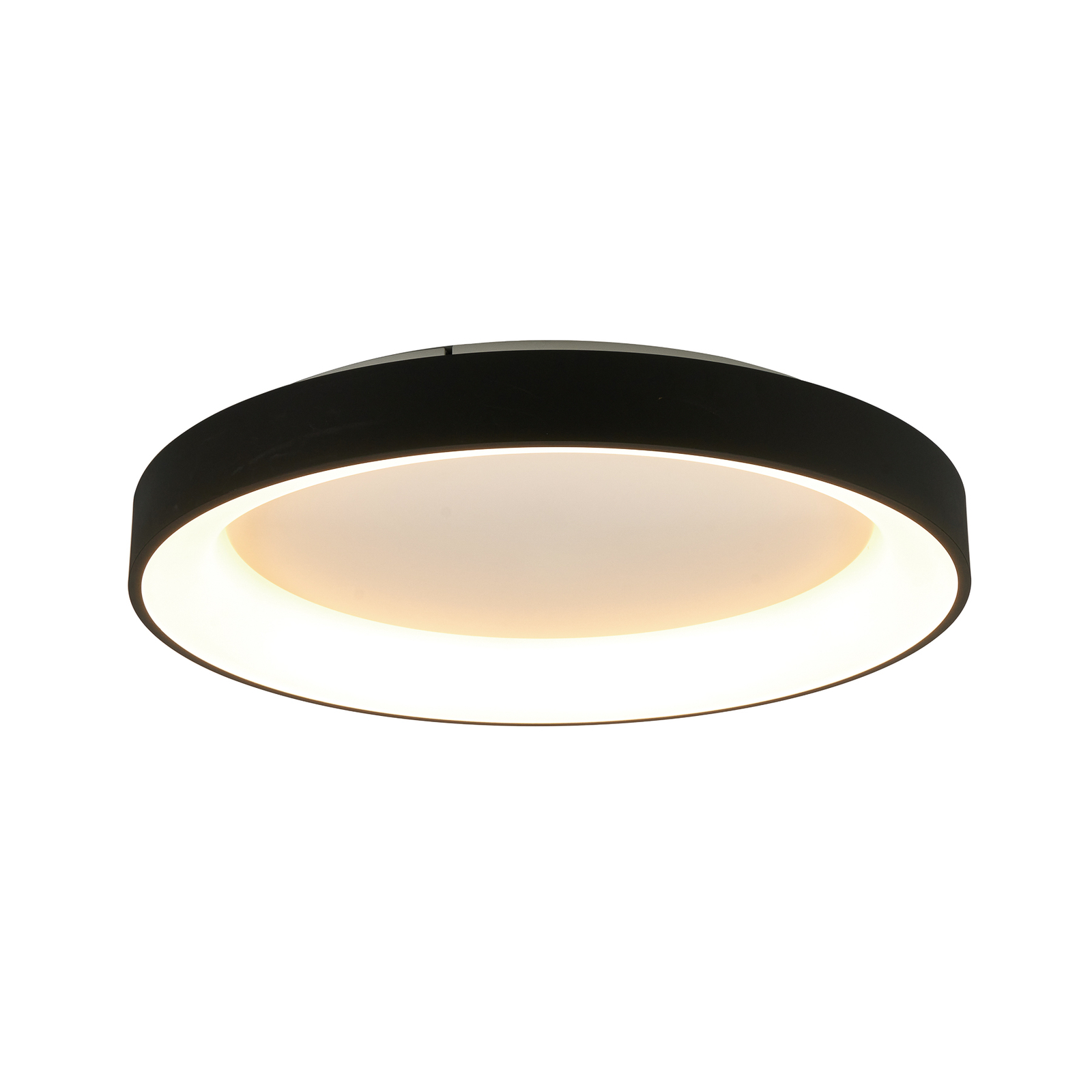 LED griestu lampa Niseko II CCT ar tālvadības pulti, Ø 50 cm, melna