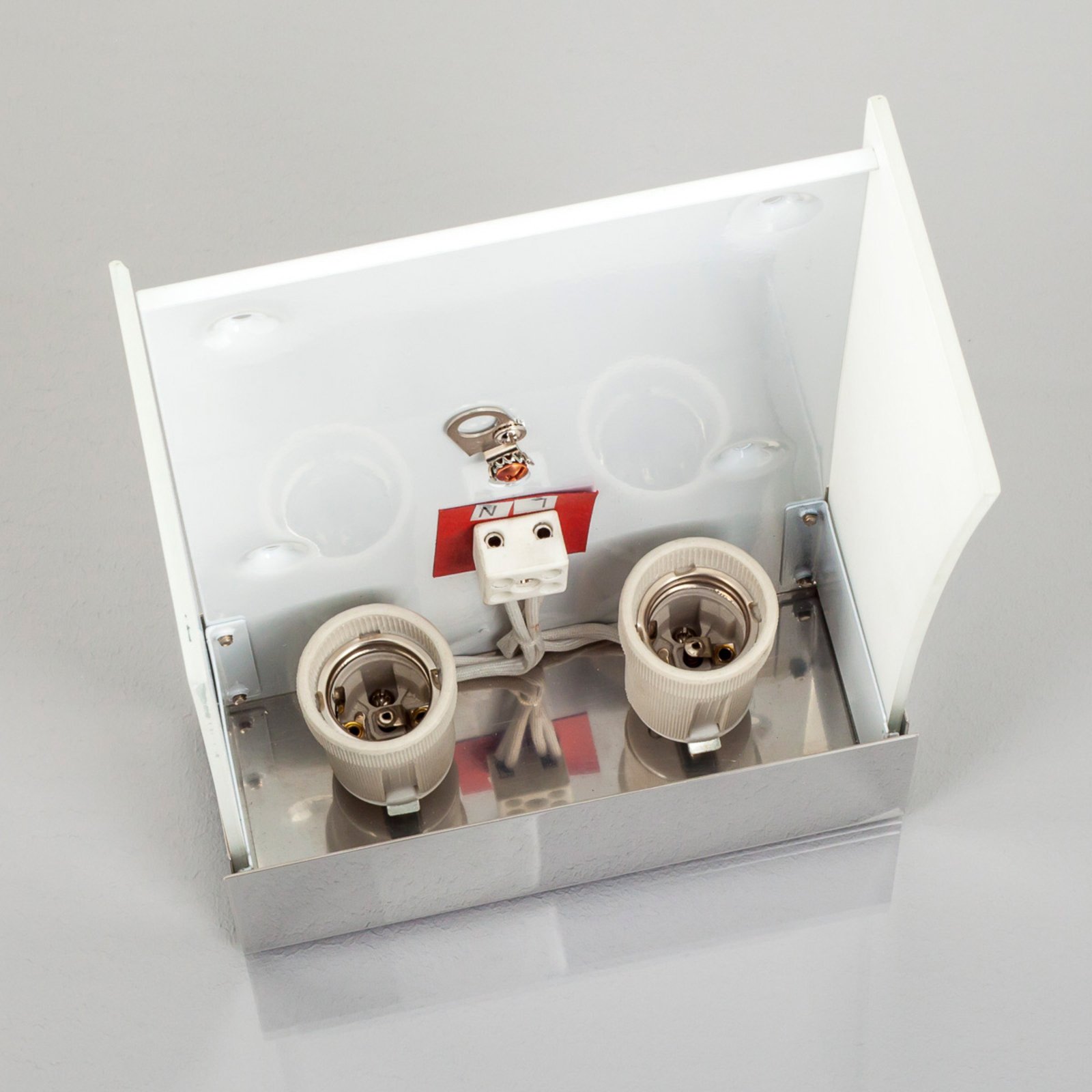 Malthe Applique Murale Chrome/Satin White - Lindby