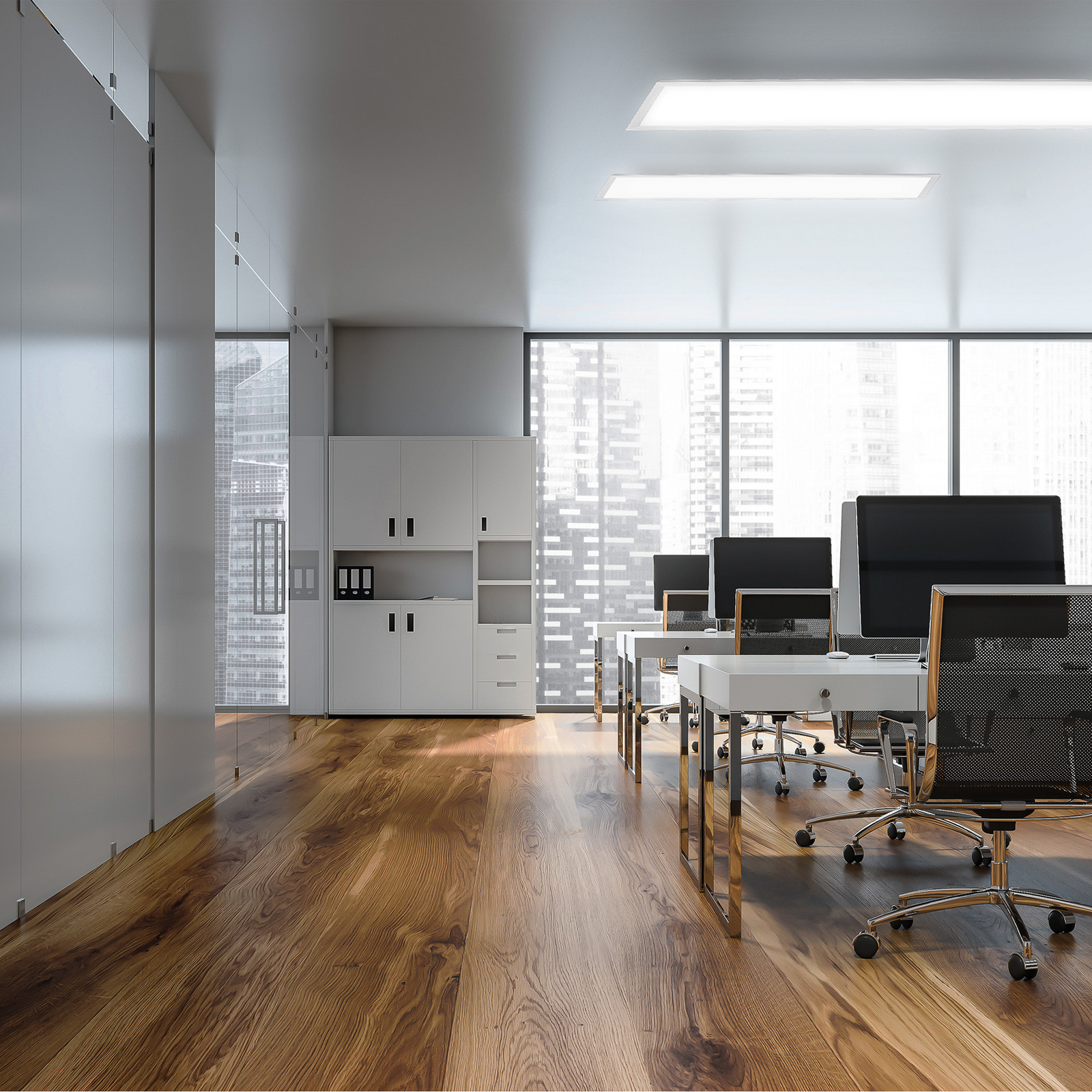 LED paneel Brian CCT, wit, 100 x 25 cm, afstandsbediening