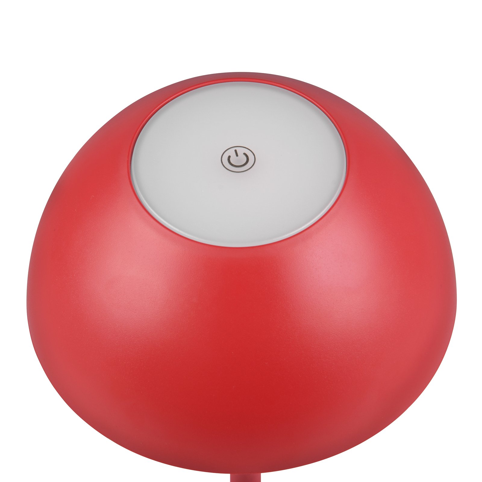 Ricardo LED dobíjacia stolová lampa, červená, výška 30 cm, plast
