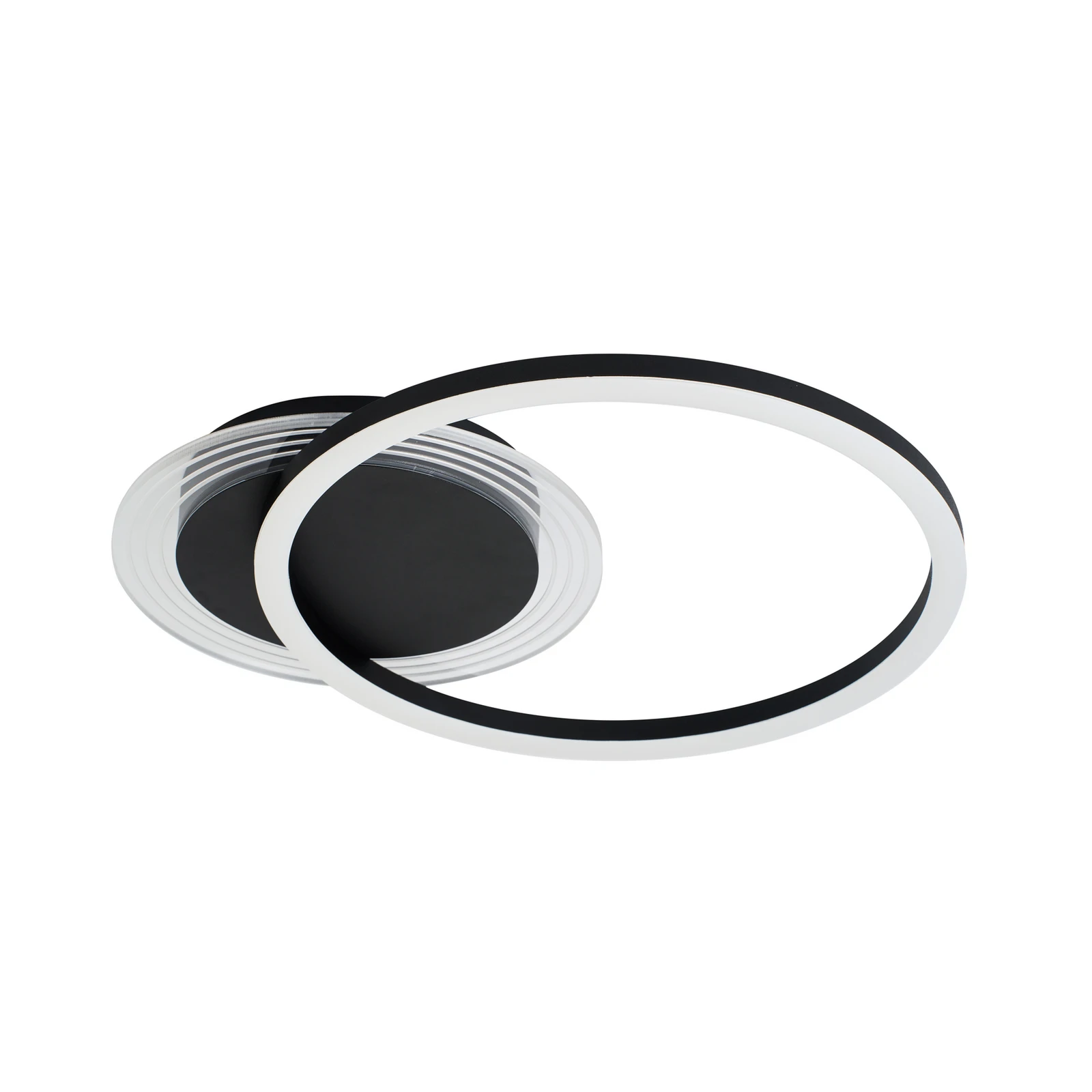 Lampa sufitowa LED Contour, czarna matowa, długość 40 cm, żelazo/akryl