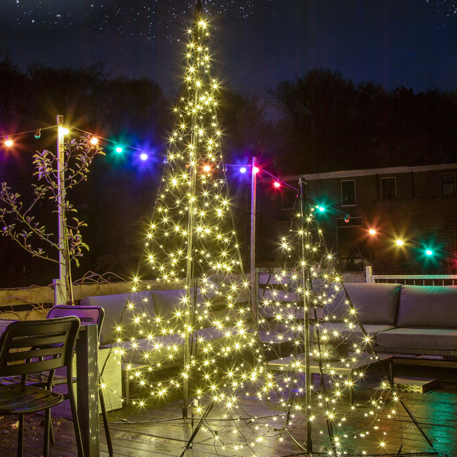 Fairybell mast-juletræ 240 blinkende LED’er 200cm