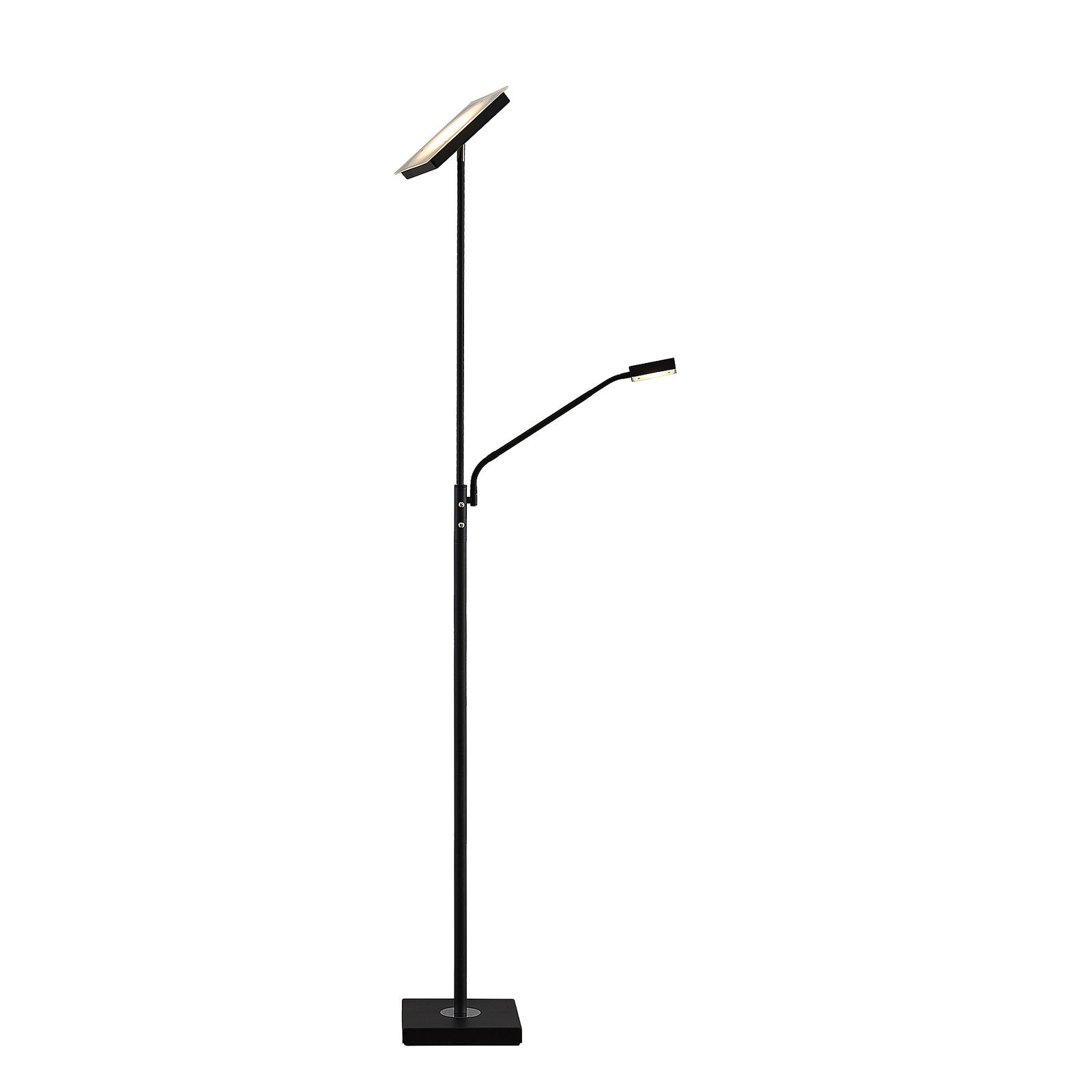 Lindby Sumani LED-Stehleuchte, eckig, schwarz