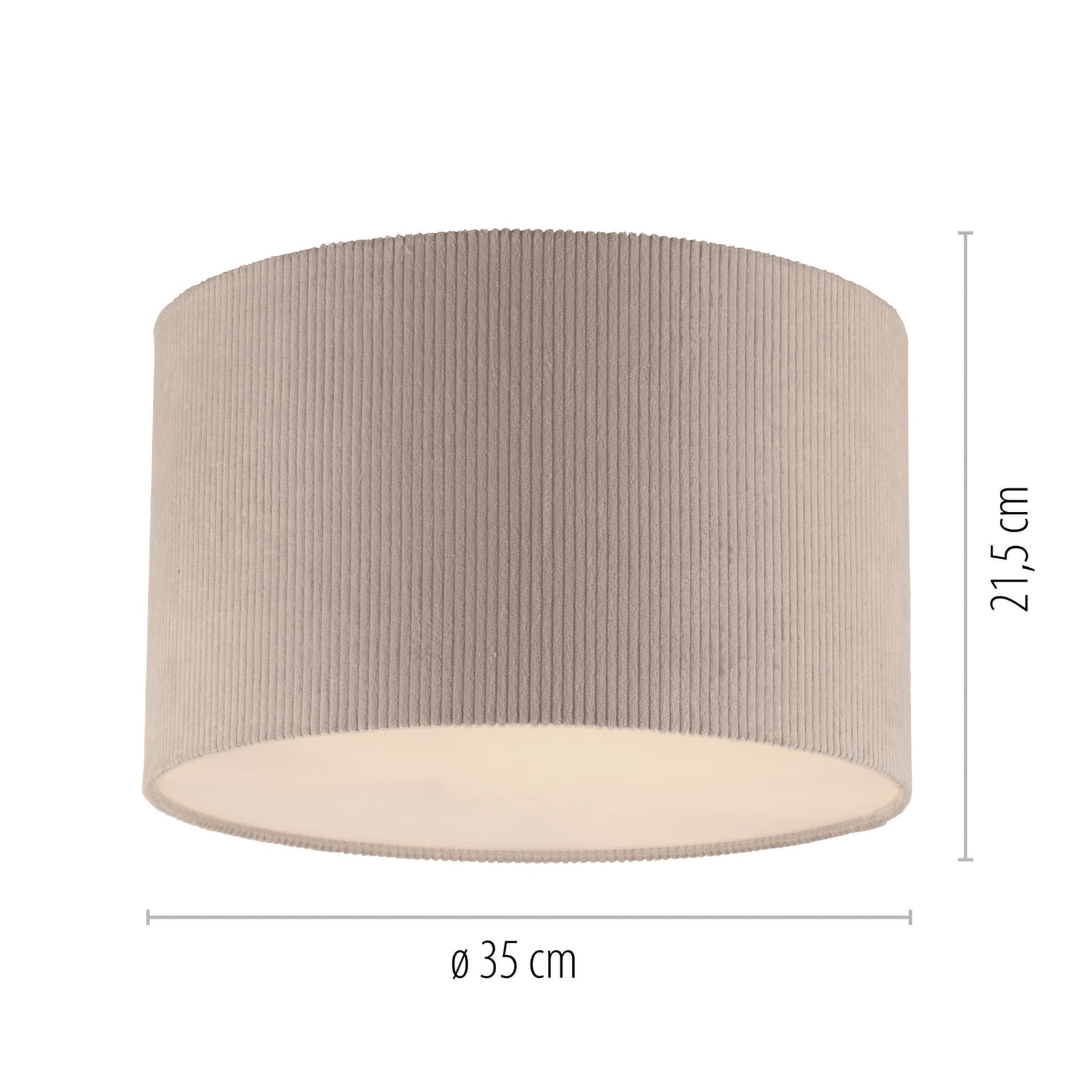 JUST LIGHT. Plafonnier Duro, tissu, beige JUST LIGHT. Plafonnier Duro, tissu, beige