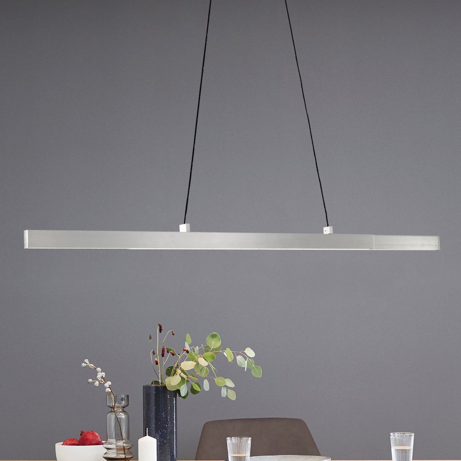 Schöner Wohnen Stripe LED hanglamp, aluminium