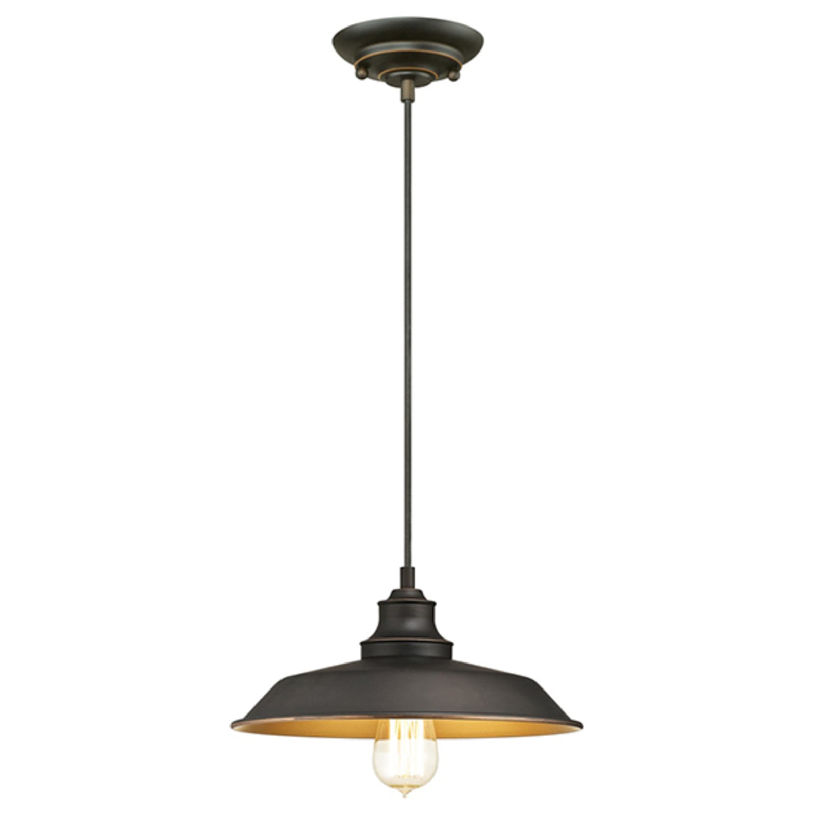 Lámpara colgante Iron Hill, negra, metal, E27 - Westinghouse